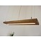 Hanging lamp wood acacia with upper and lower light