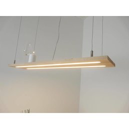 Hanging lamp light beech wood ~ 80 cm