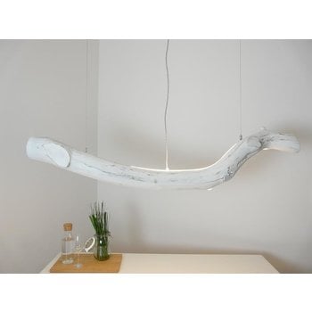 Shabby Chic Treibholzlampe mit Ober- und Unterlicht ~ 152 cm