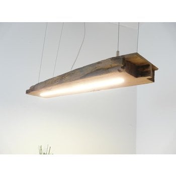 Lamp made from antique beams ~ 88 cm