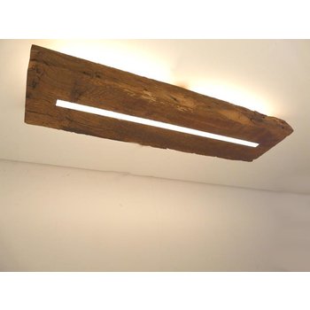 Plafonnier ancien en bois avec éclairage indirect ~ 68 cm
