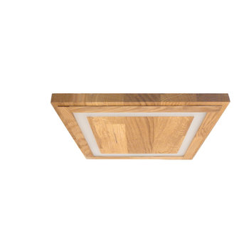 Ceiling light wood, oiled oak ~ 39 cm x 39 cm