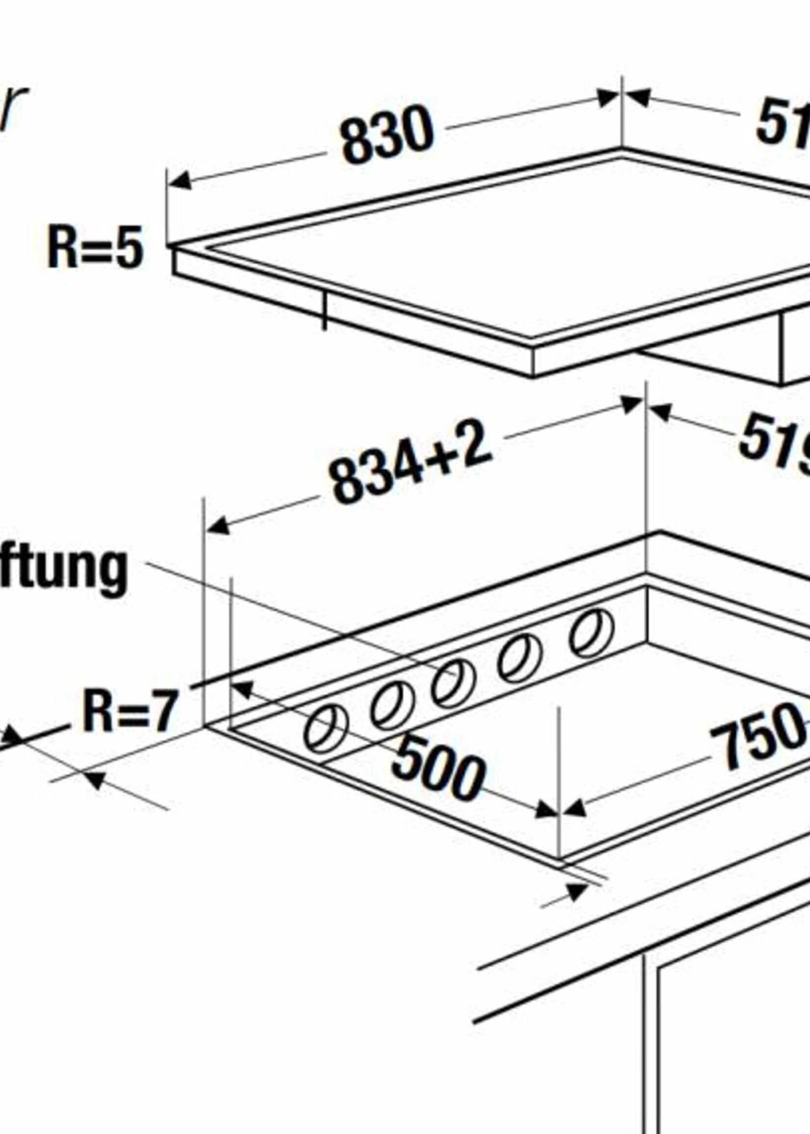 Küppersbusch KMI8500.0SR inductiekookplaat met afzuiging