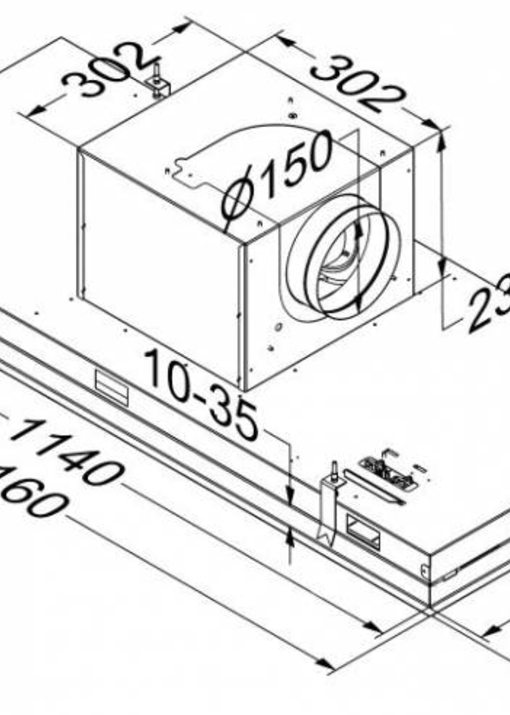 Novy 6841 plafondunit wit