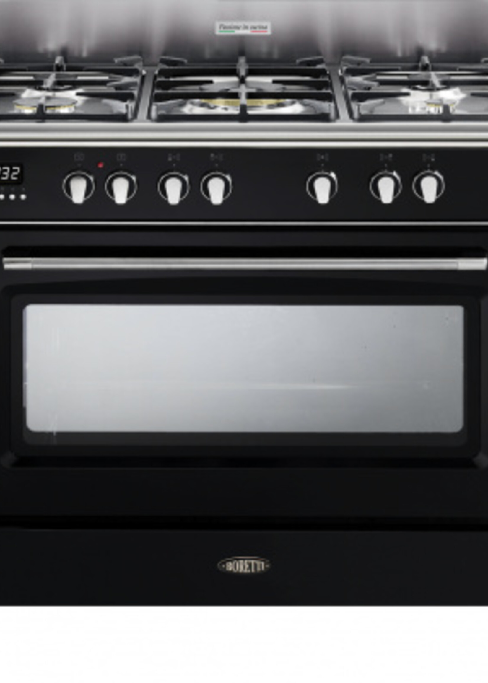 Boretti CFBG901ZW fornuis zwart - 90 cm