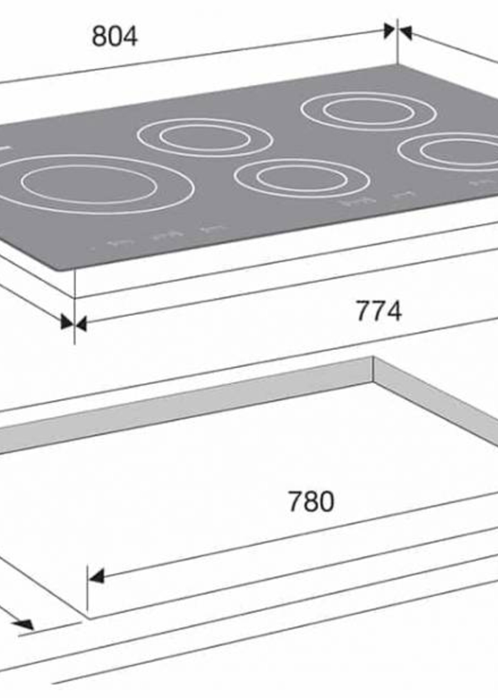 Atag HI8271MT Inductie kookplaat - 80 cm
