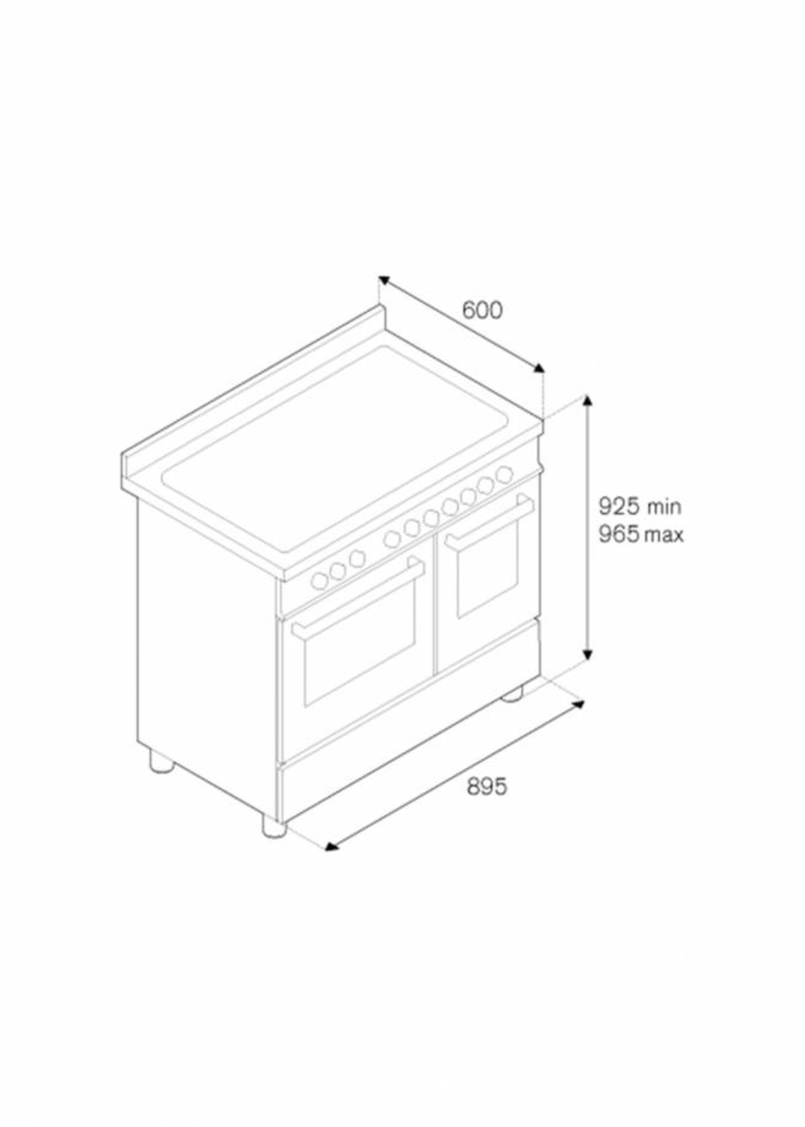 Bertazzoni MAS90 6 MFE D XT fornuis 90cm