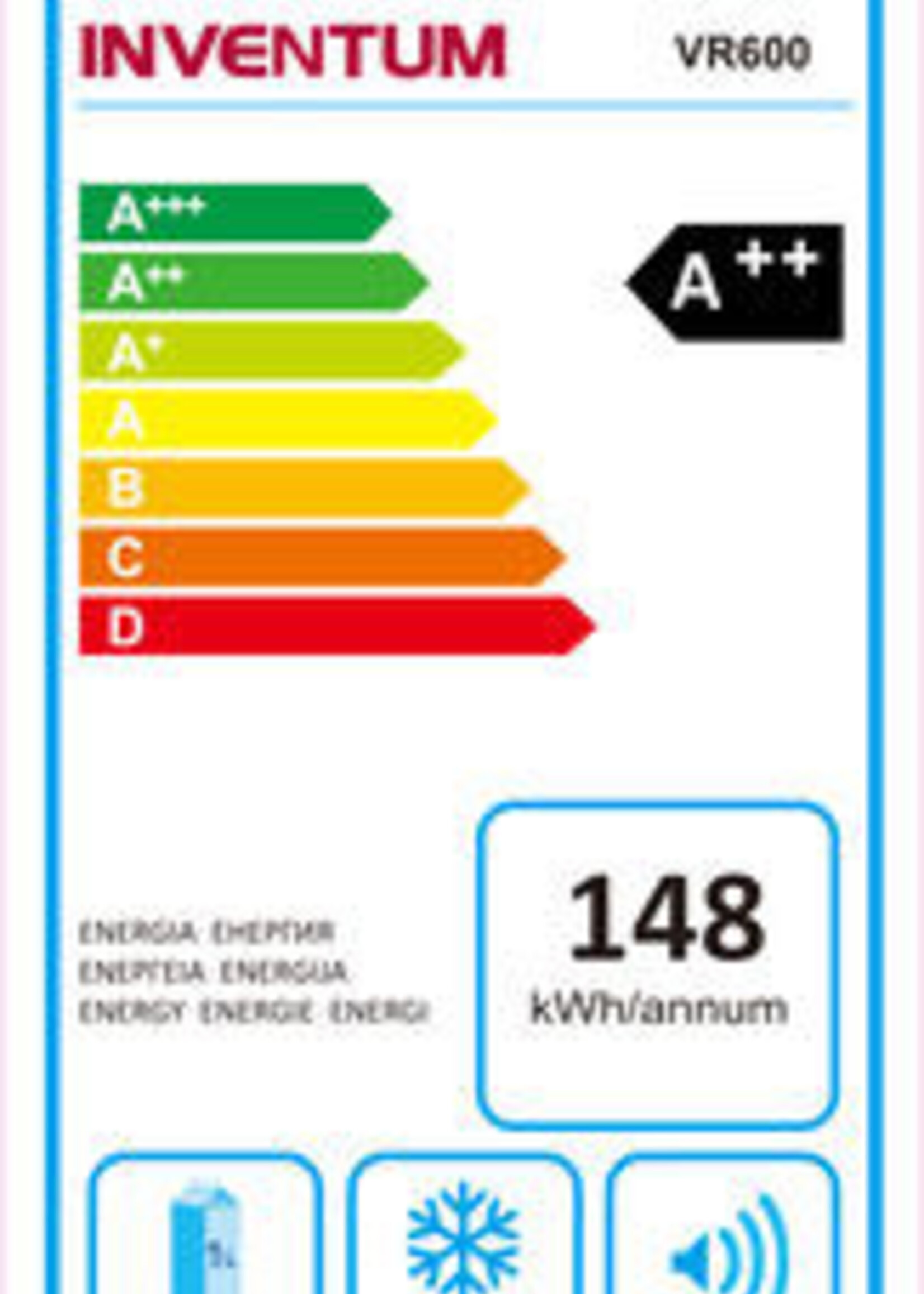 Inventum VR600 vrijstaande vrieskast