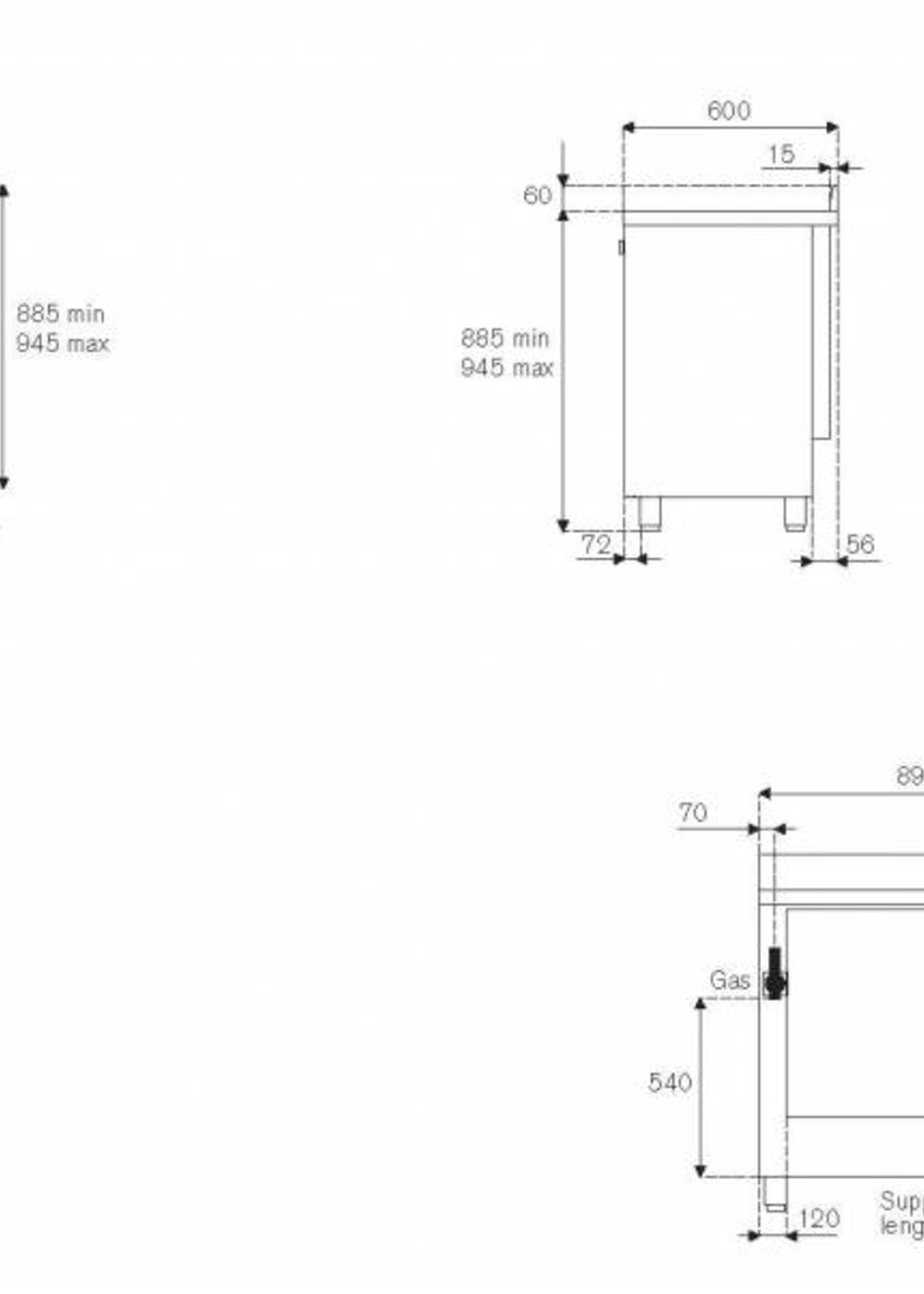 La Germania AMS96L61CX 90cm fornuis