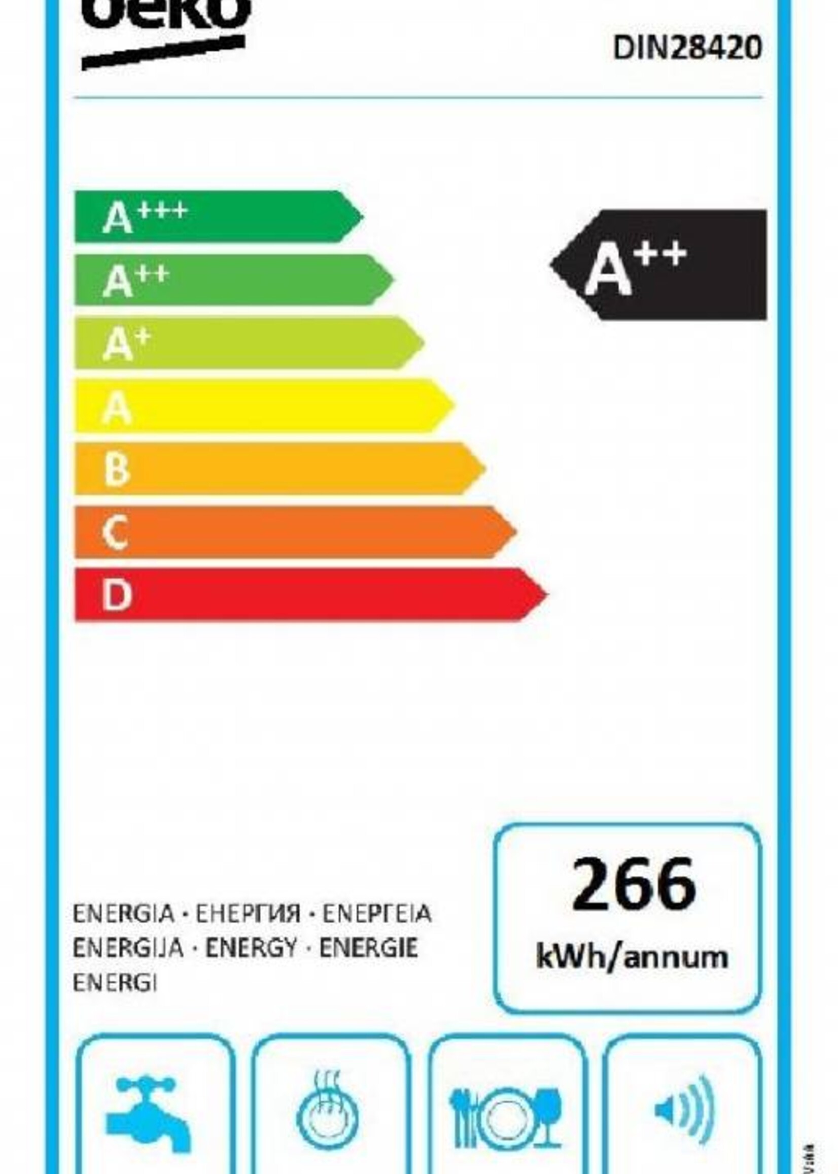 Beko DIN28420 inbouw-vaatwasser