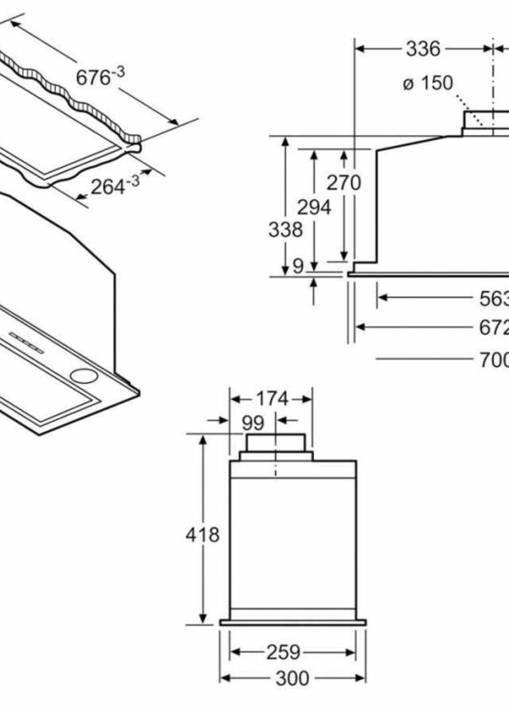 Siemens LB78574 inbouw-unit 70cm