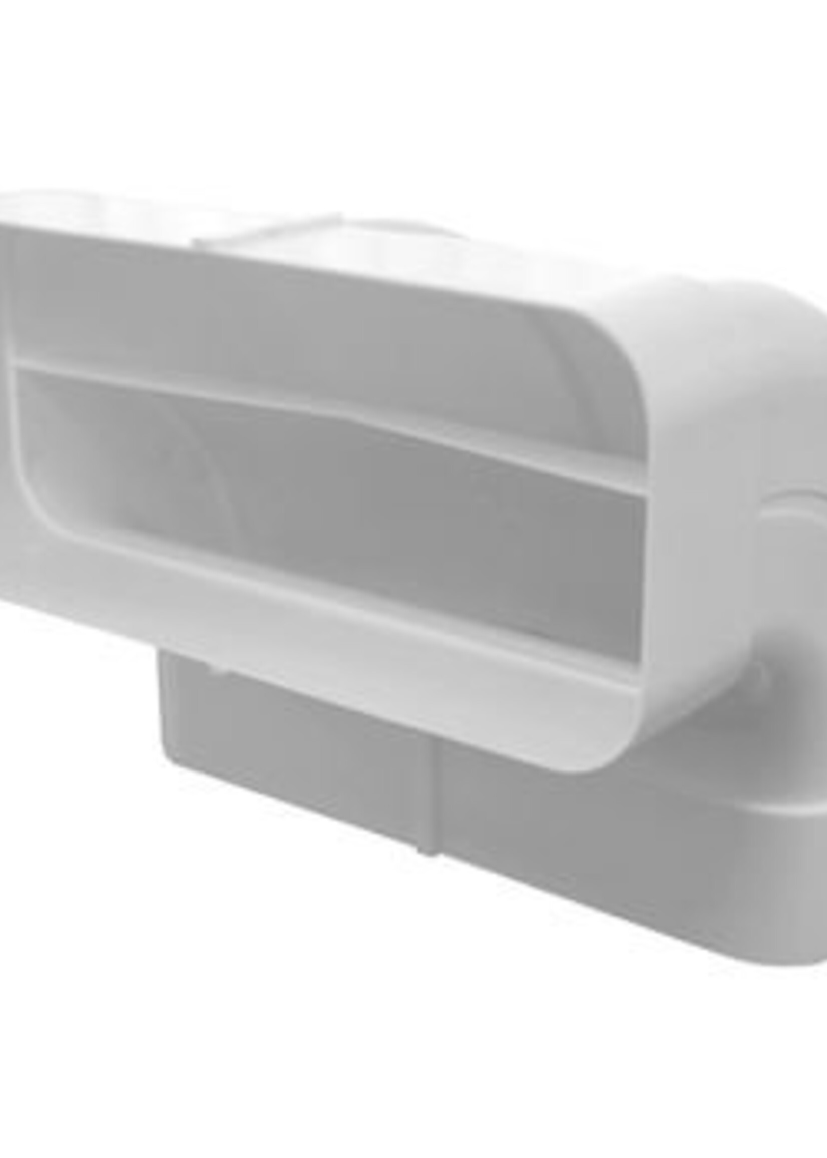 HR+ Luchtafvoer, plat, bocht (verticaal)