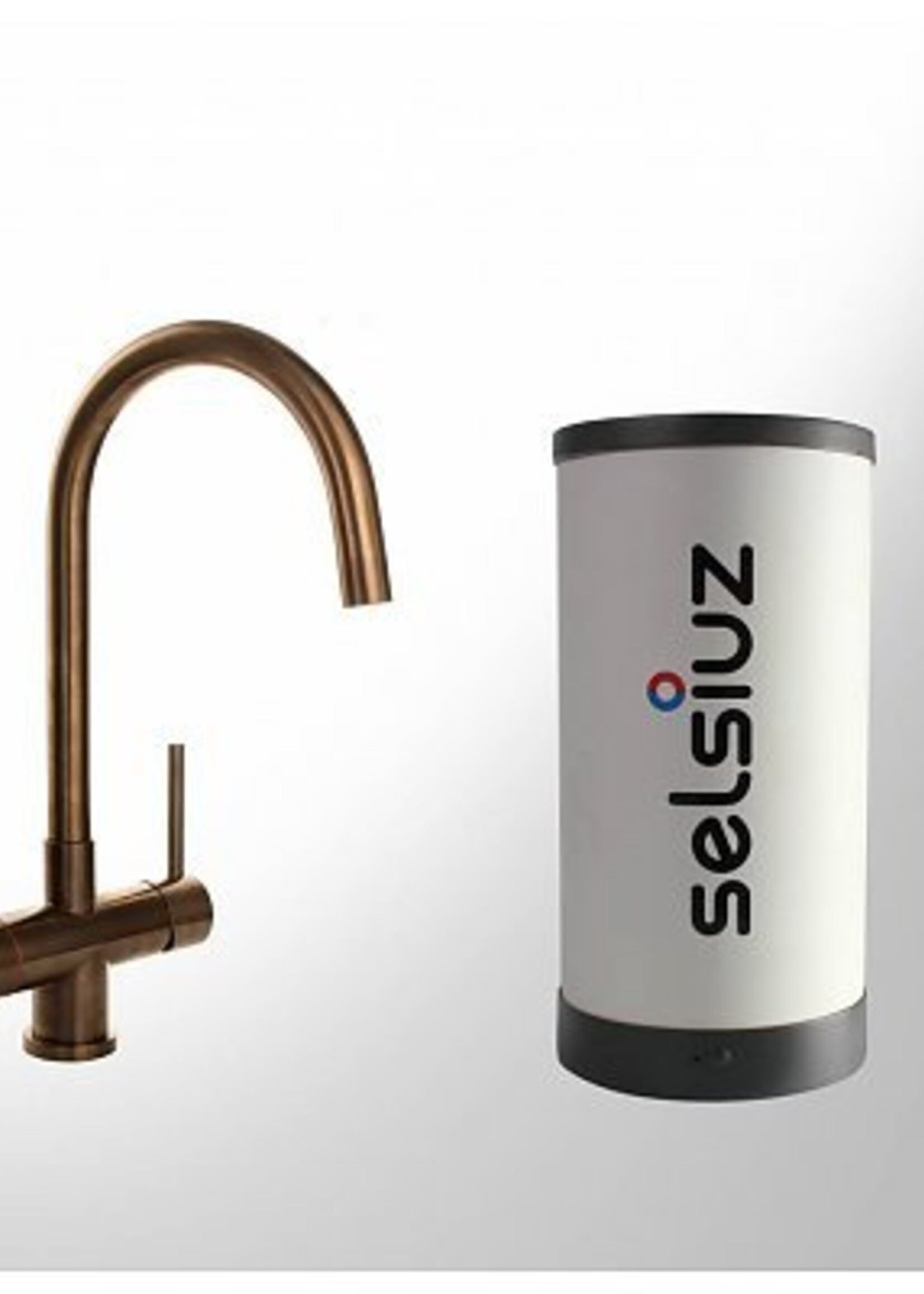 Selsiuz Copper Rond 3 in 1 kookkraan met SOLO boiler