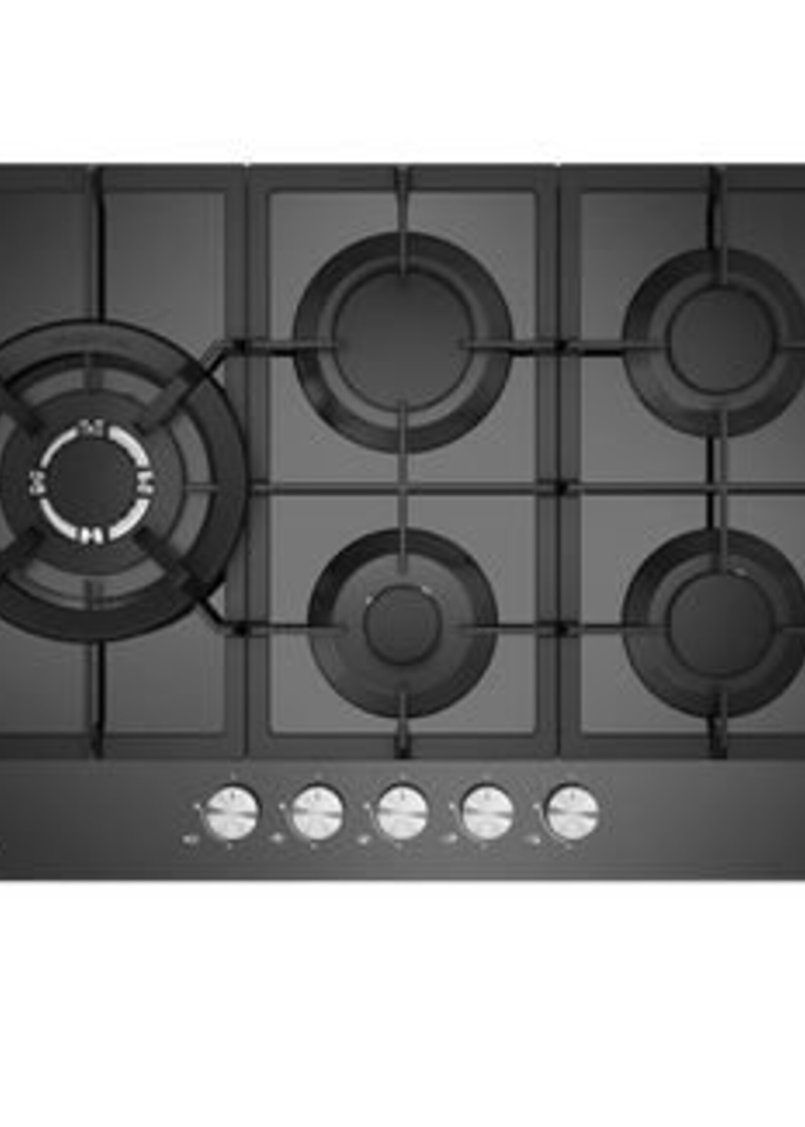 Inventum IKG7523WGGL gas op glas kookplaat 75 cm