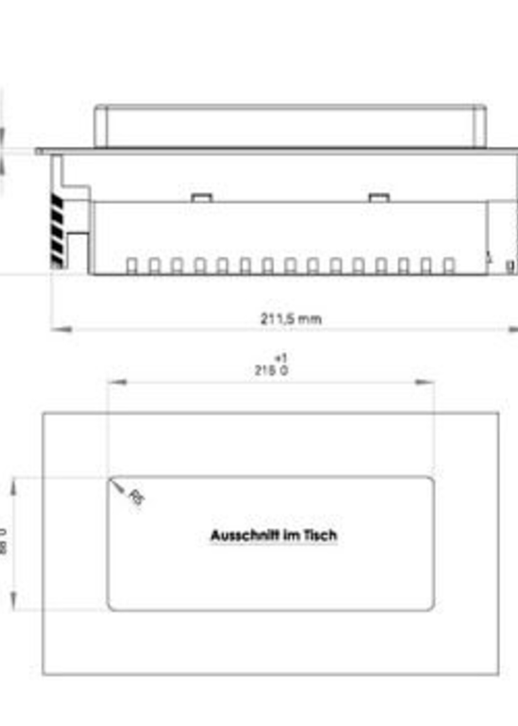 EVOline BackFlip contactdoos zwart/glas