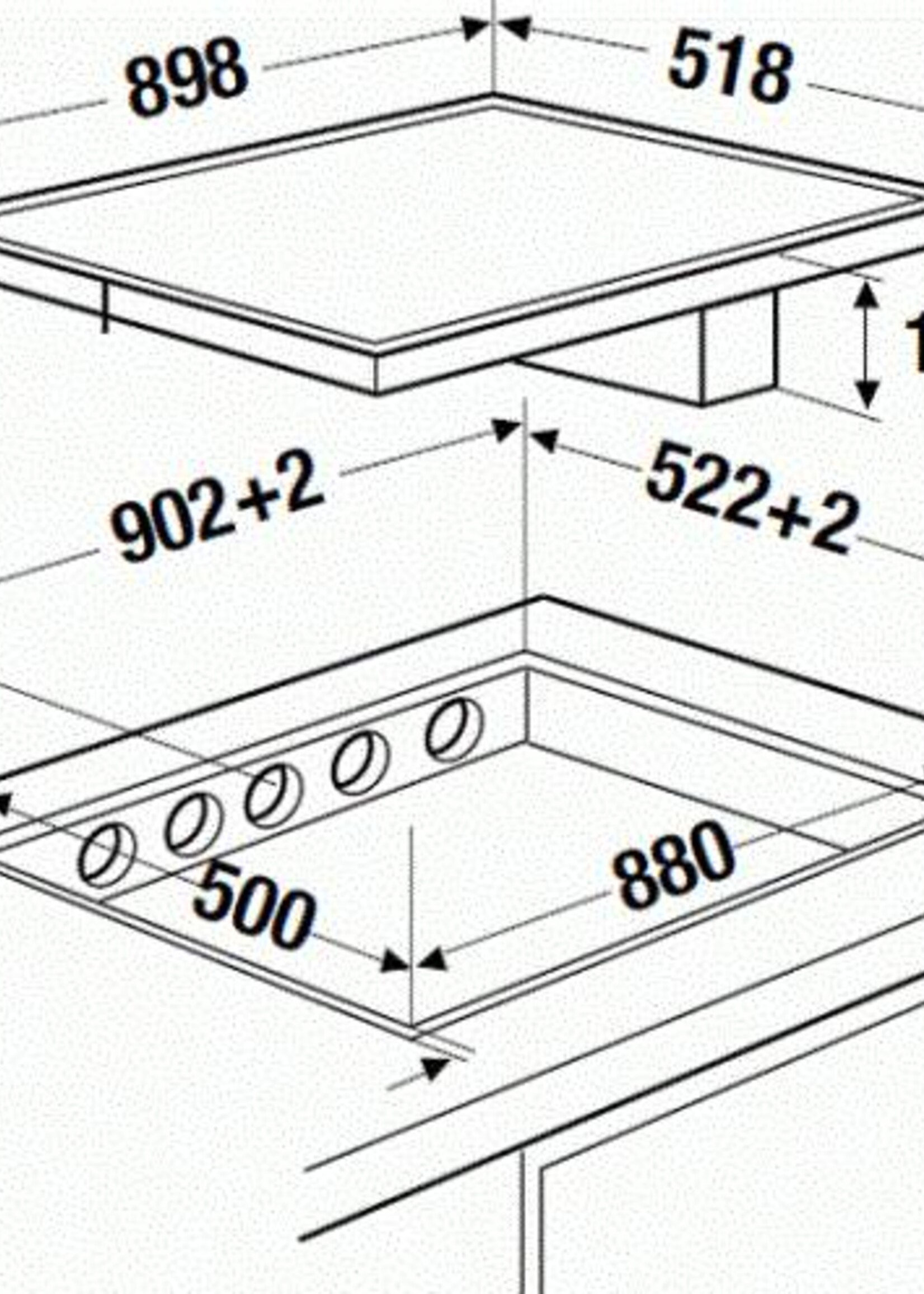 Küppersbusch KMI98000SR inductiekookplaat met afzuiging INCL plasmamade guc1314