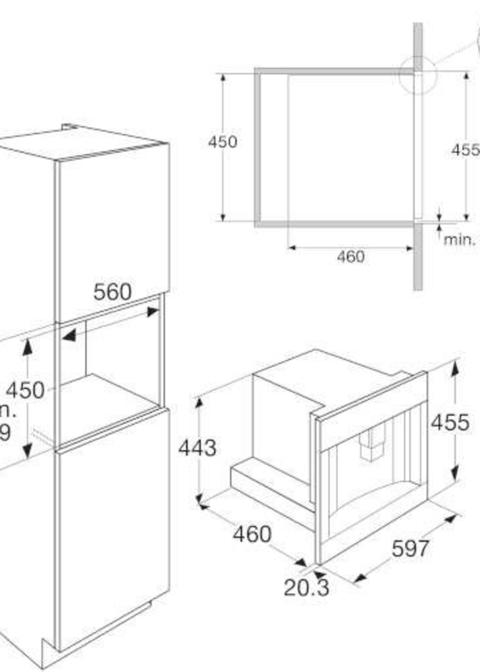 Atag CM4574M inbouw-koffiemachine - 45 cm