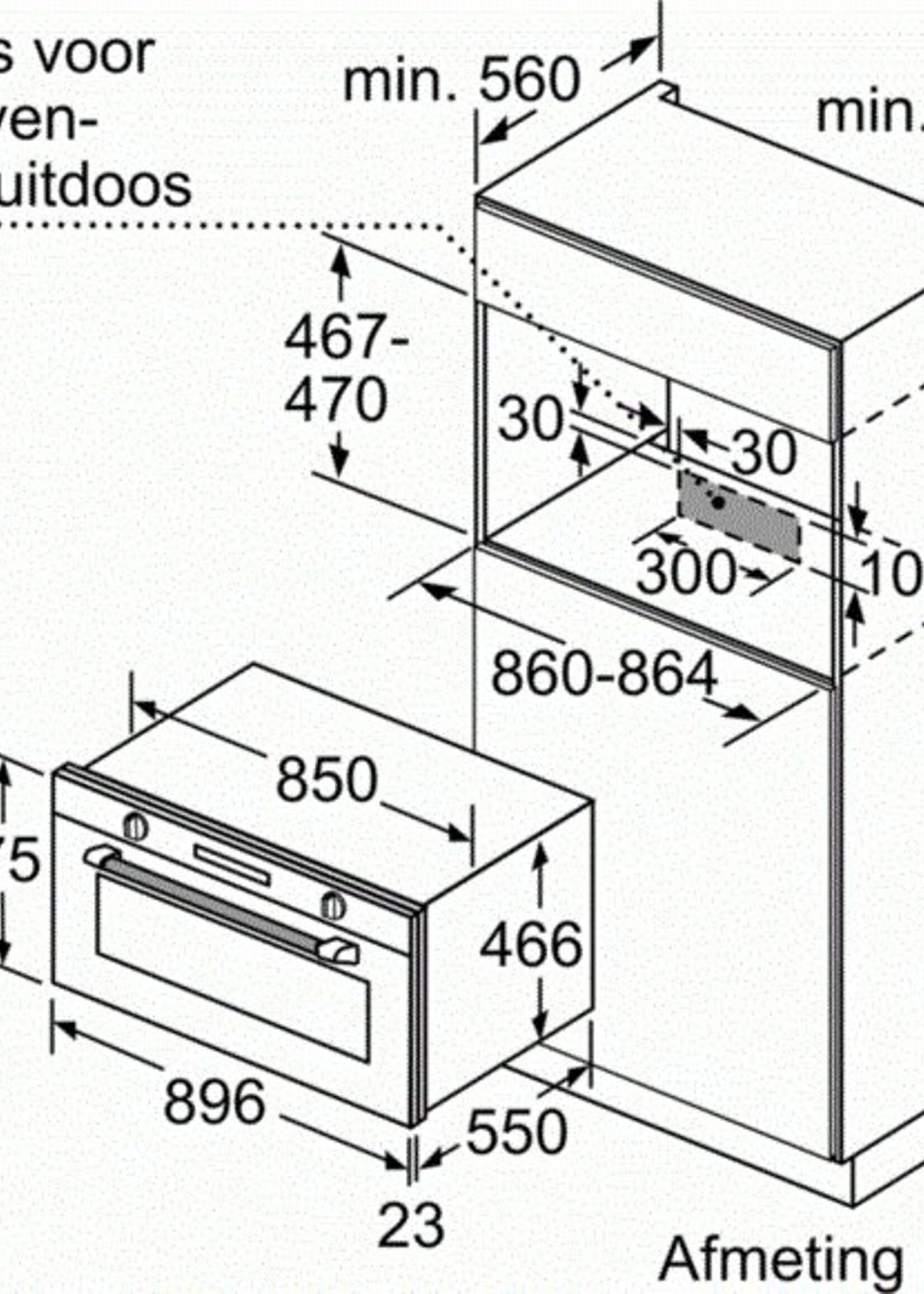 Siemens VB558C0S0 inbouw-oven 90cm
