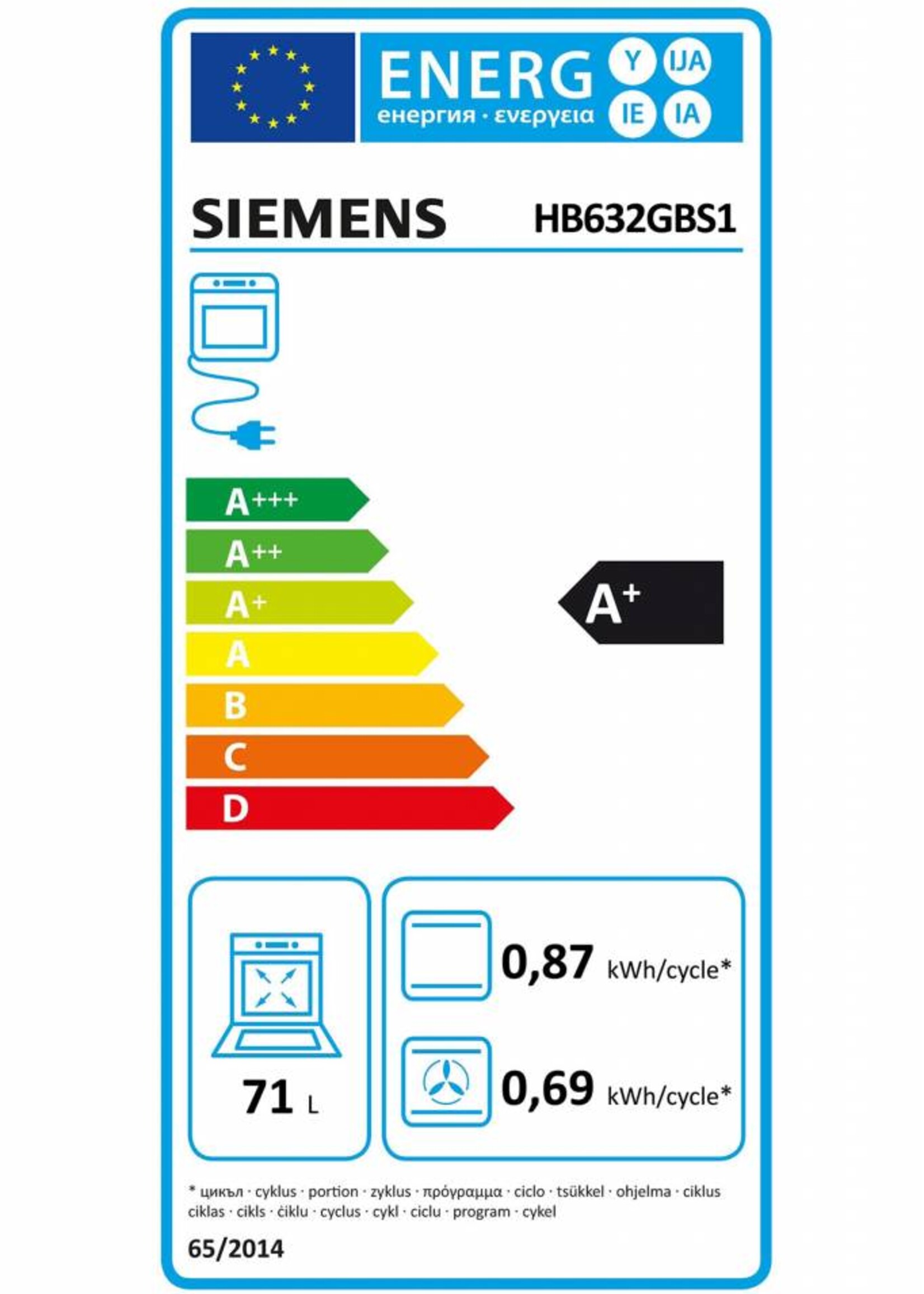 Siemens HB632GBS1 inbouw-oven nis 60cm