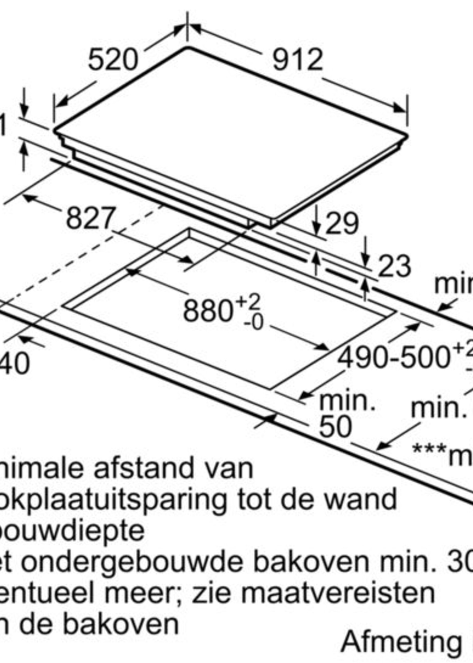 Siemens EH975LVC1E Inductie kookplaat - 90 cm