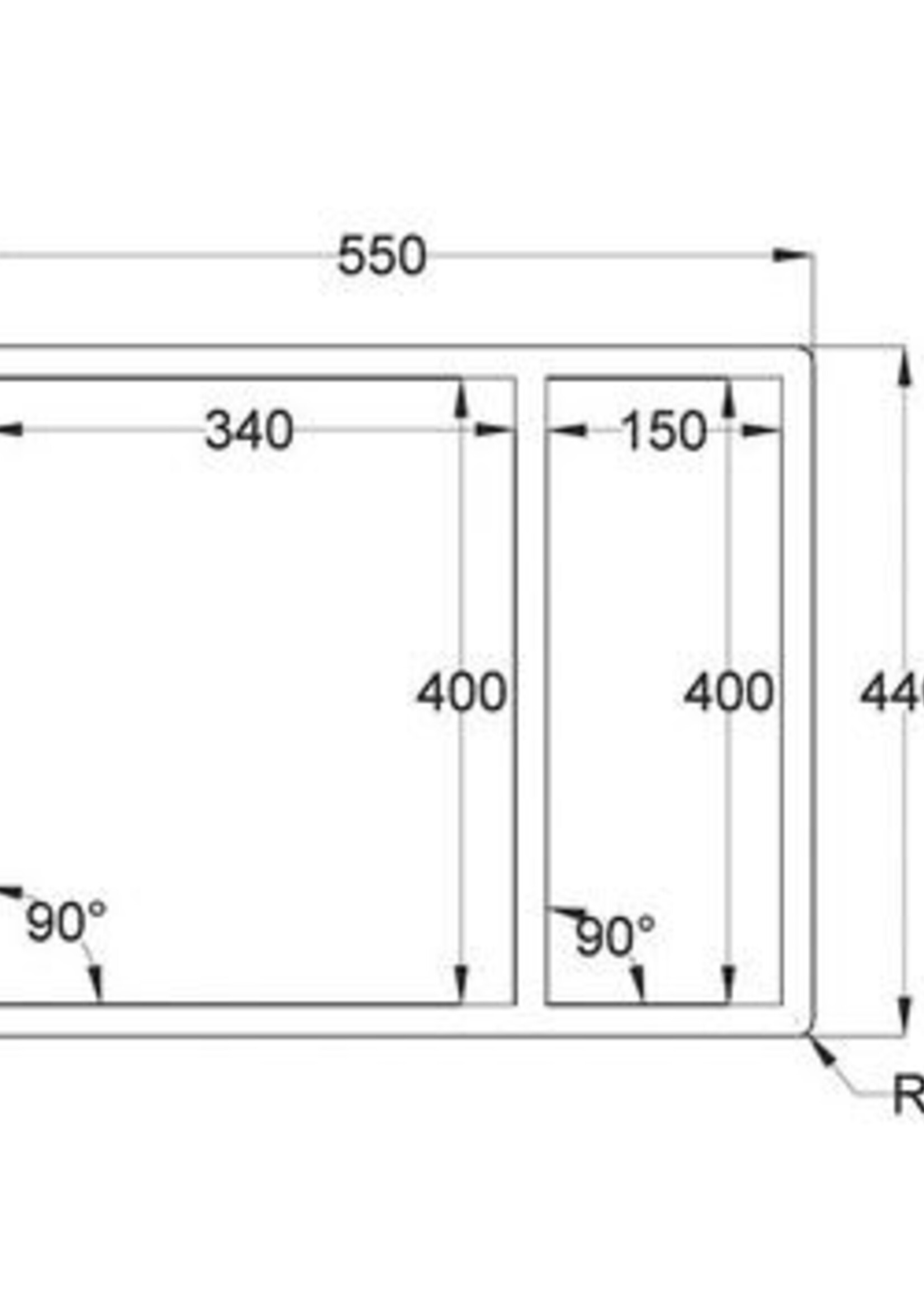 Caressi CA3415R6R0 spoelbak
