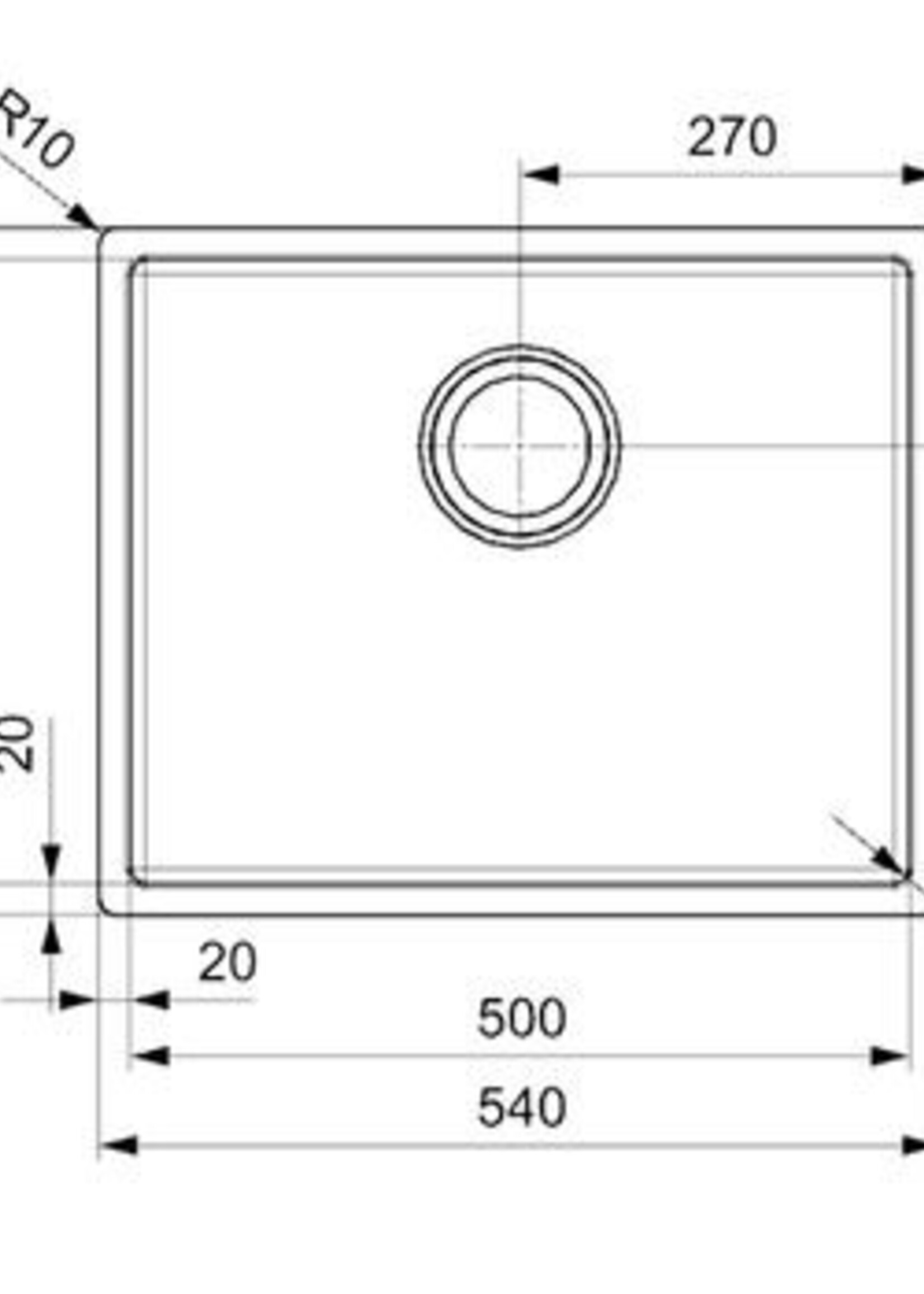 Reginox MIAMI GUN METAL 50x40 spoelbak