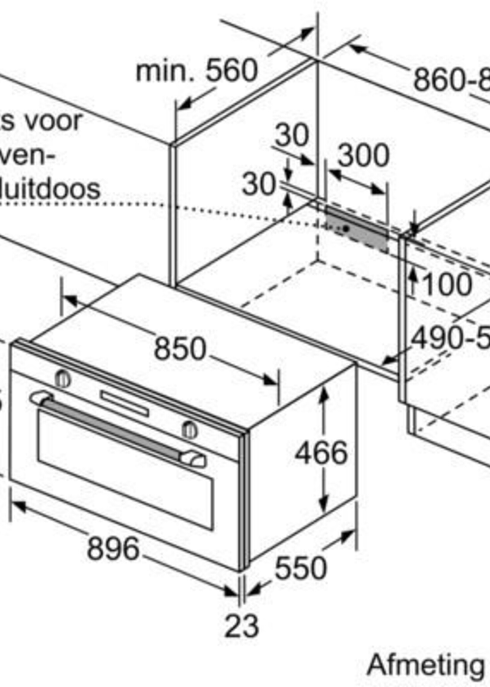 Bosch VBC5580S0 inbouw-oven 90cm breed