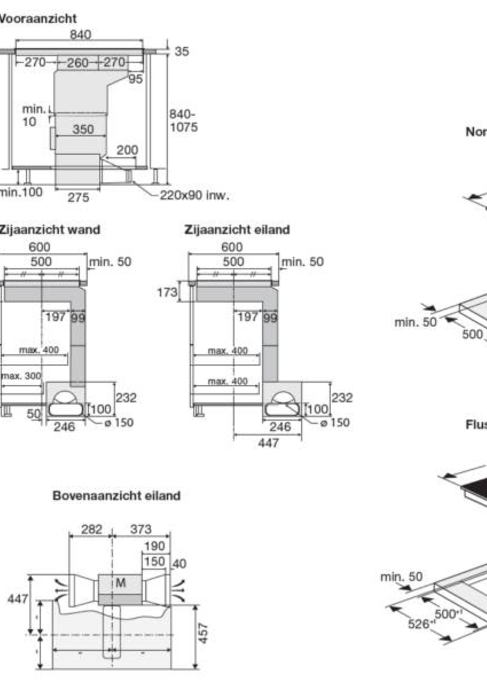 Pelgrim IKR2083RVS Inductie kookplaat met afzuiging - 86 cm