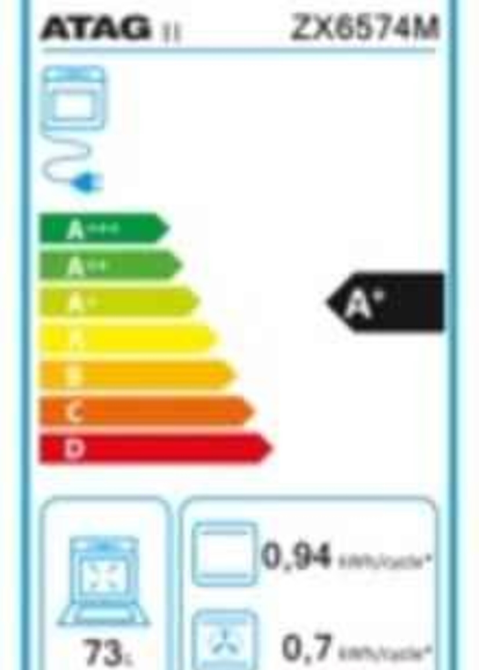 Atag ZX6574M oven nis 60 cm met pyrolyse