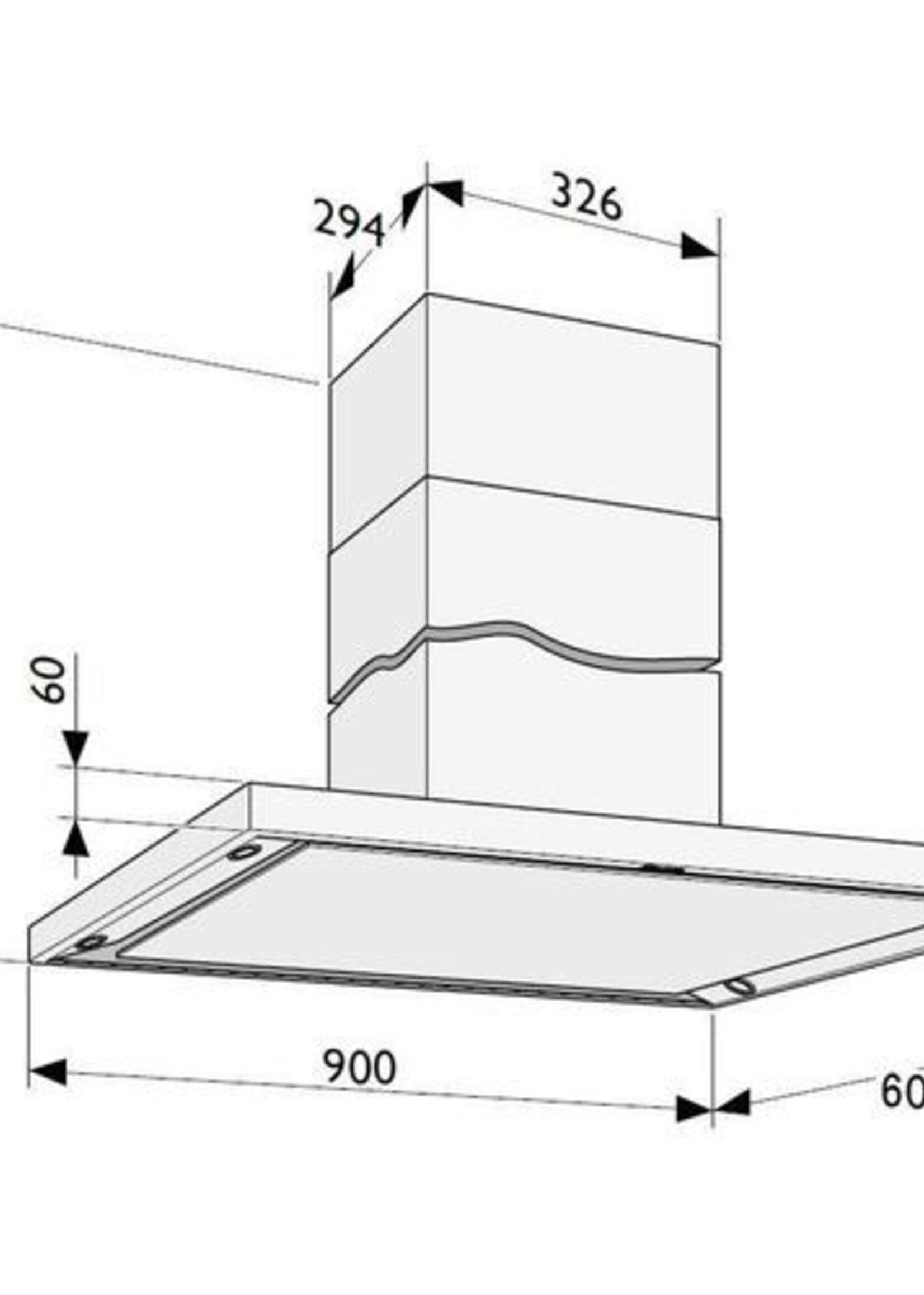 Novy 7640 eilandschouw 90 cm
