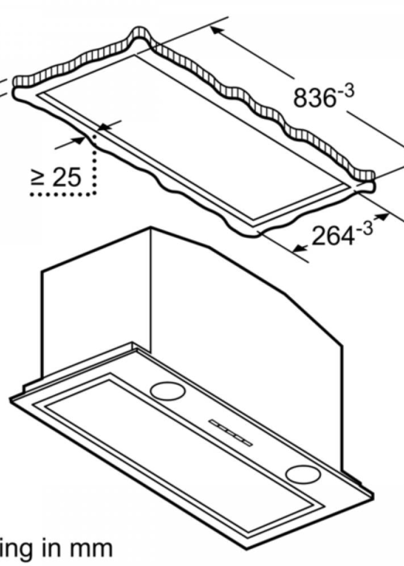 Siemens LB89585M inbouwunit afzuigkap