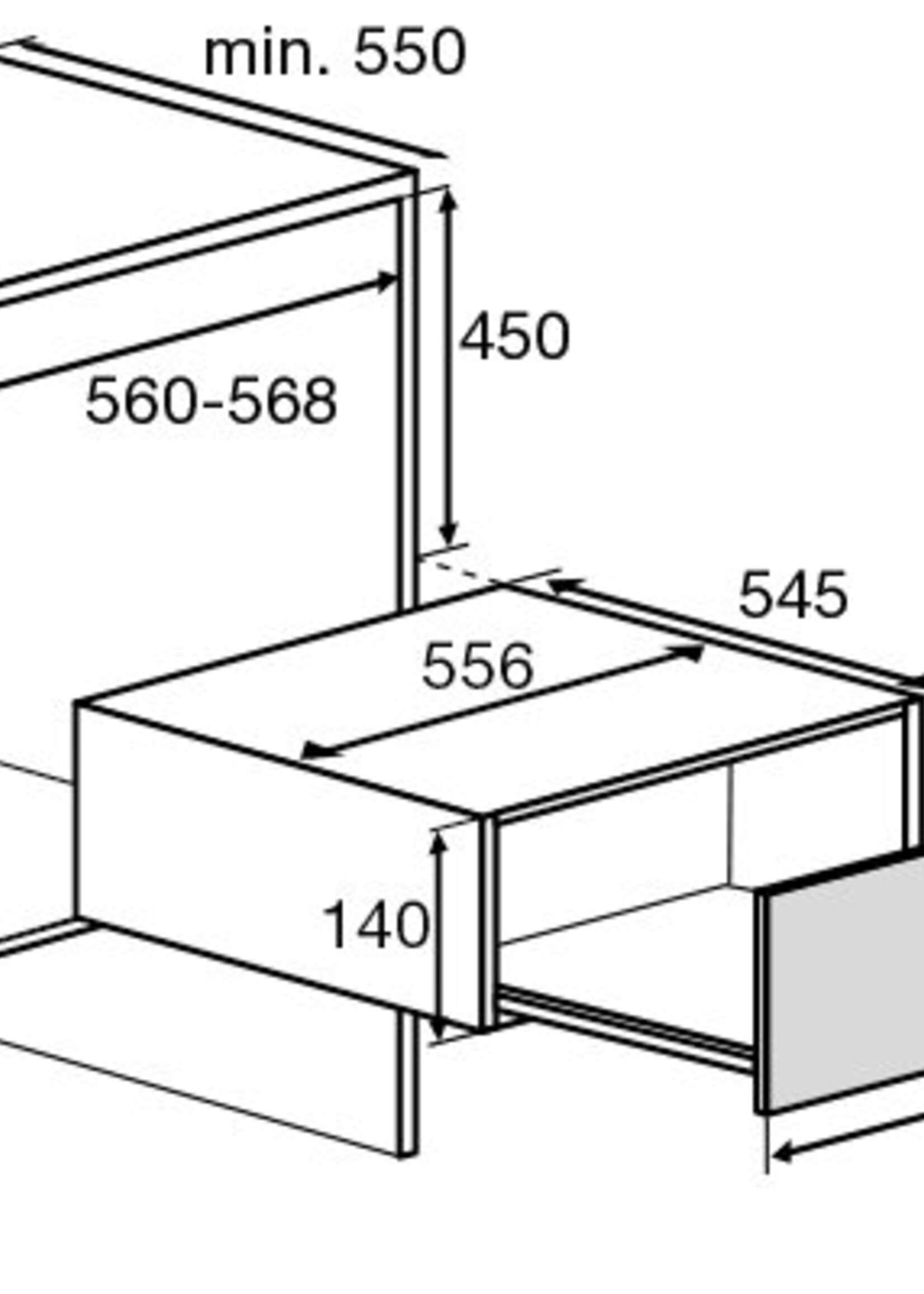 Atag WD1612D warmhoudlade 15cm (matrix black steel)