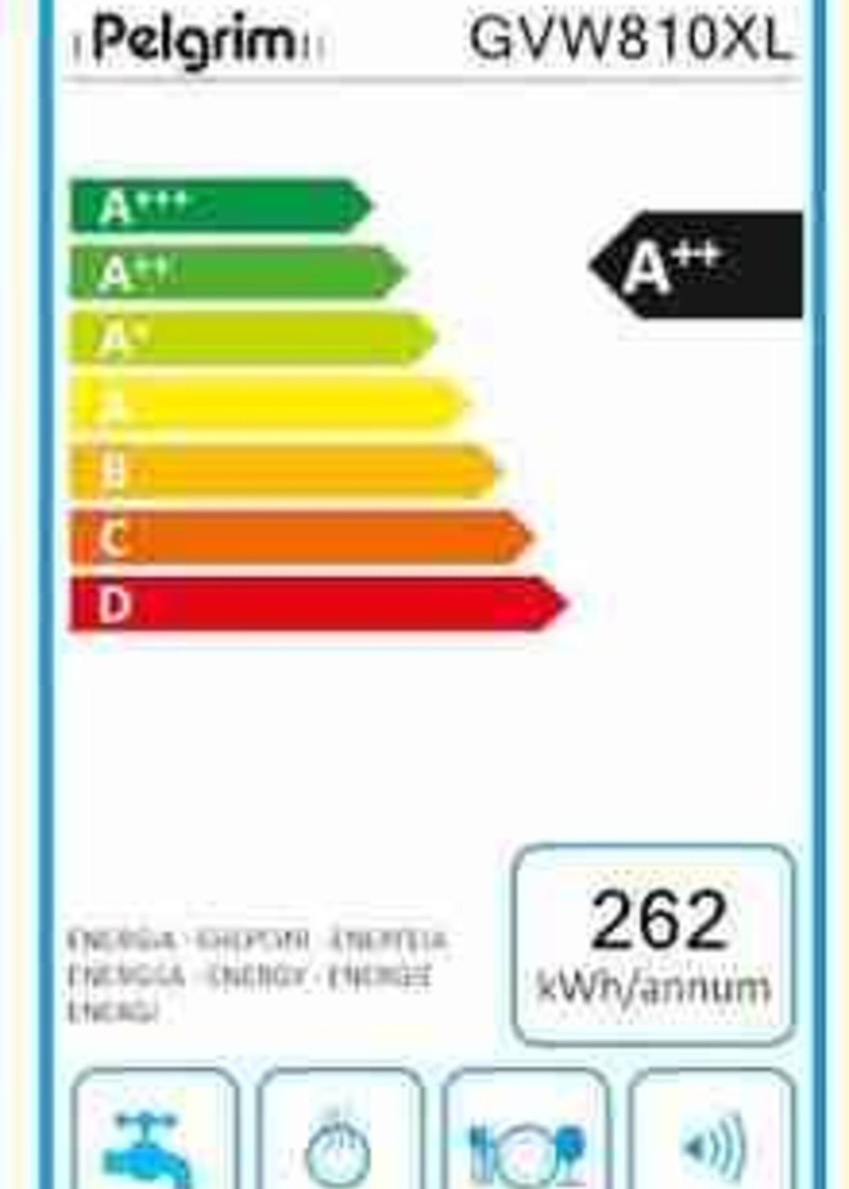 Pelgrim GVW810XL inbouw vaatwasser