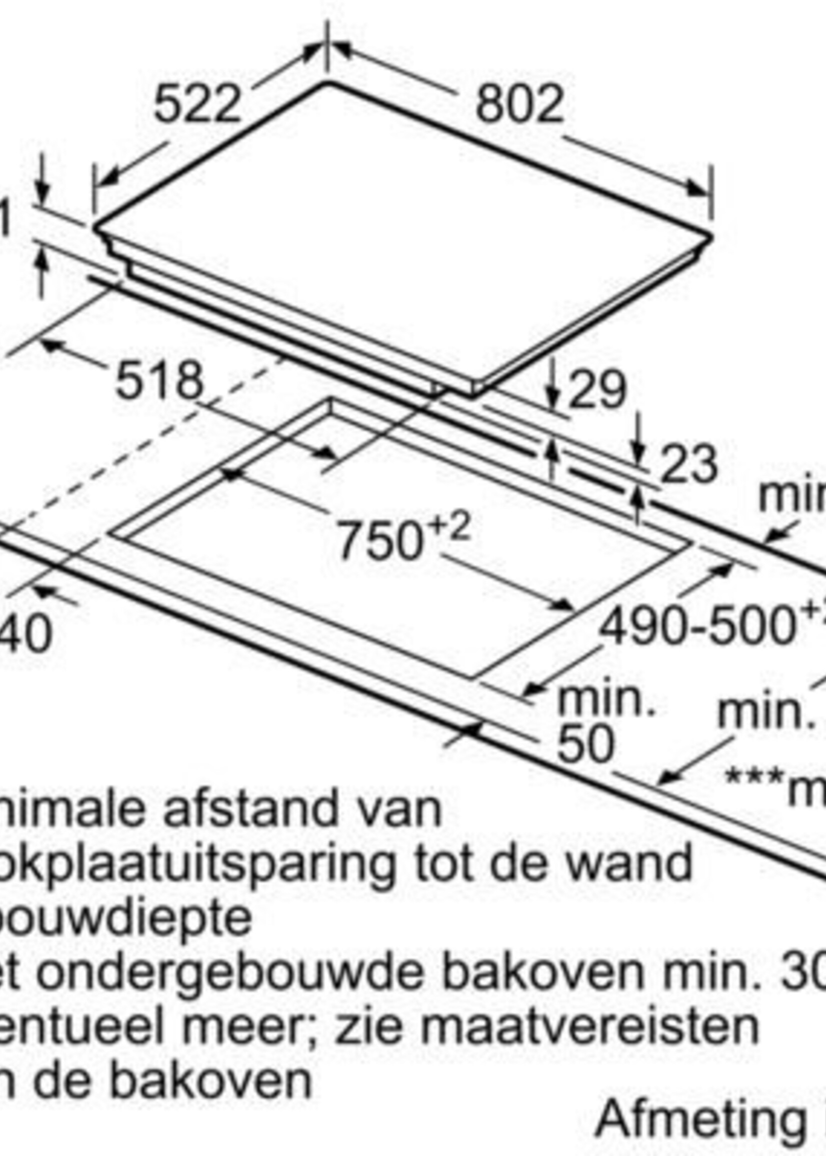 Bosch PIV851FC5E inductie kookplaat 80cm