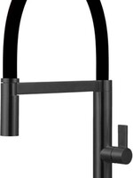 Caressi CA112BKM Black Line eenhendel keukenmengkraan met zwarte slang