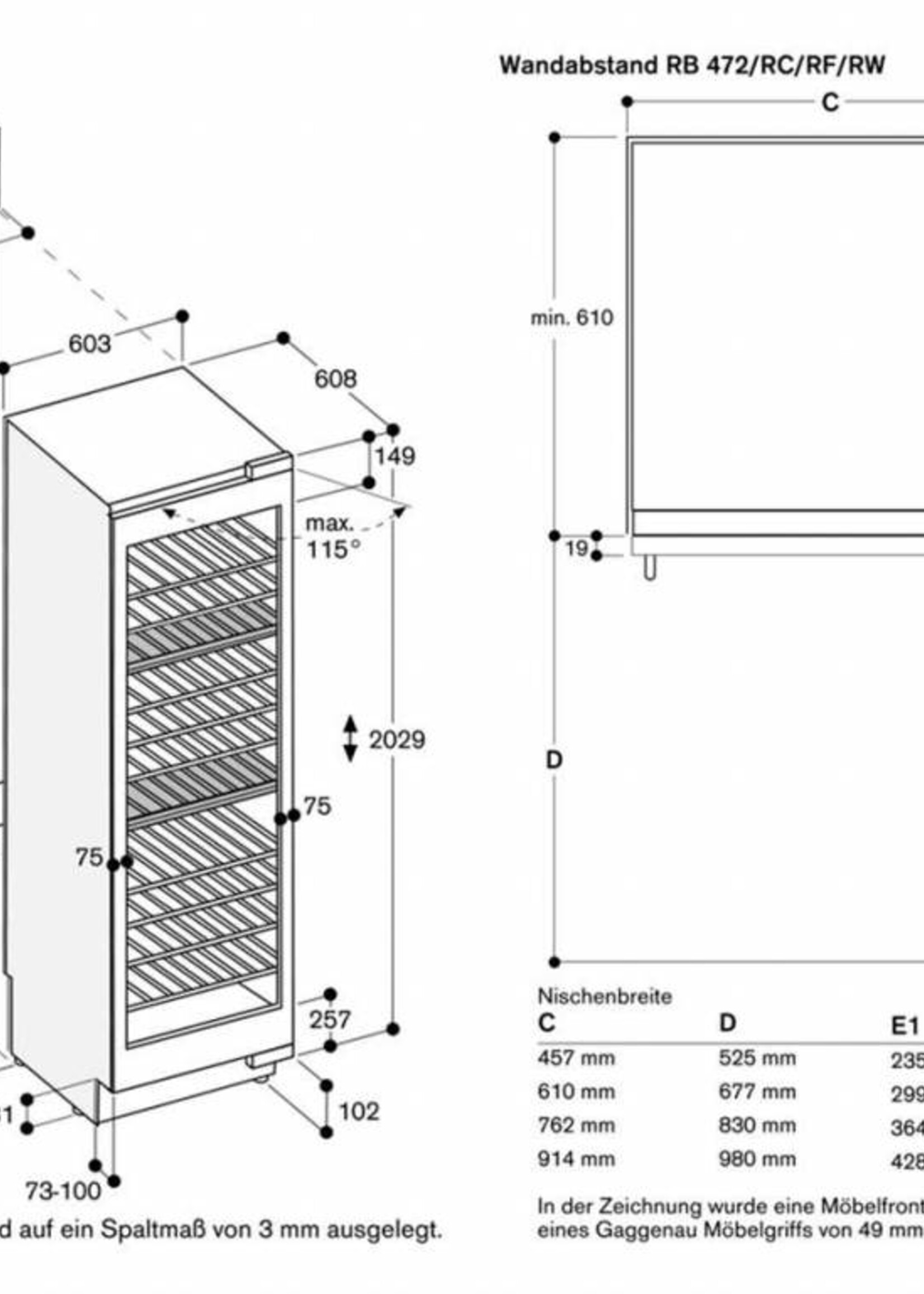 Gaggenau RW466364 Vario 400 serie wijnklimaatkast