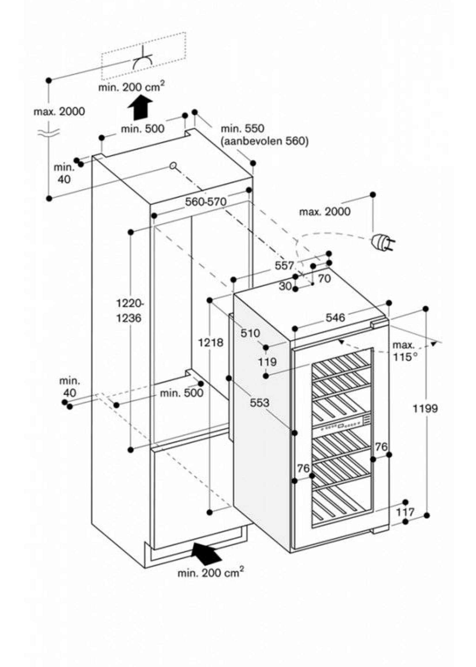 Gaggenau RW222260 200 serie Wijnklimaatkast