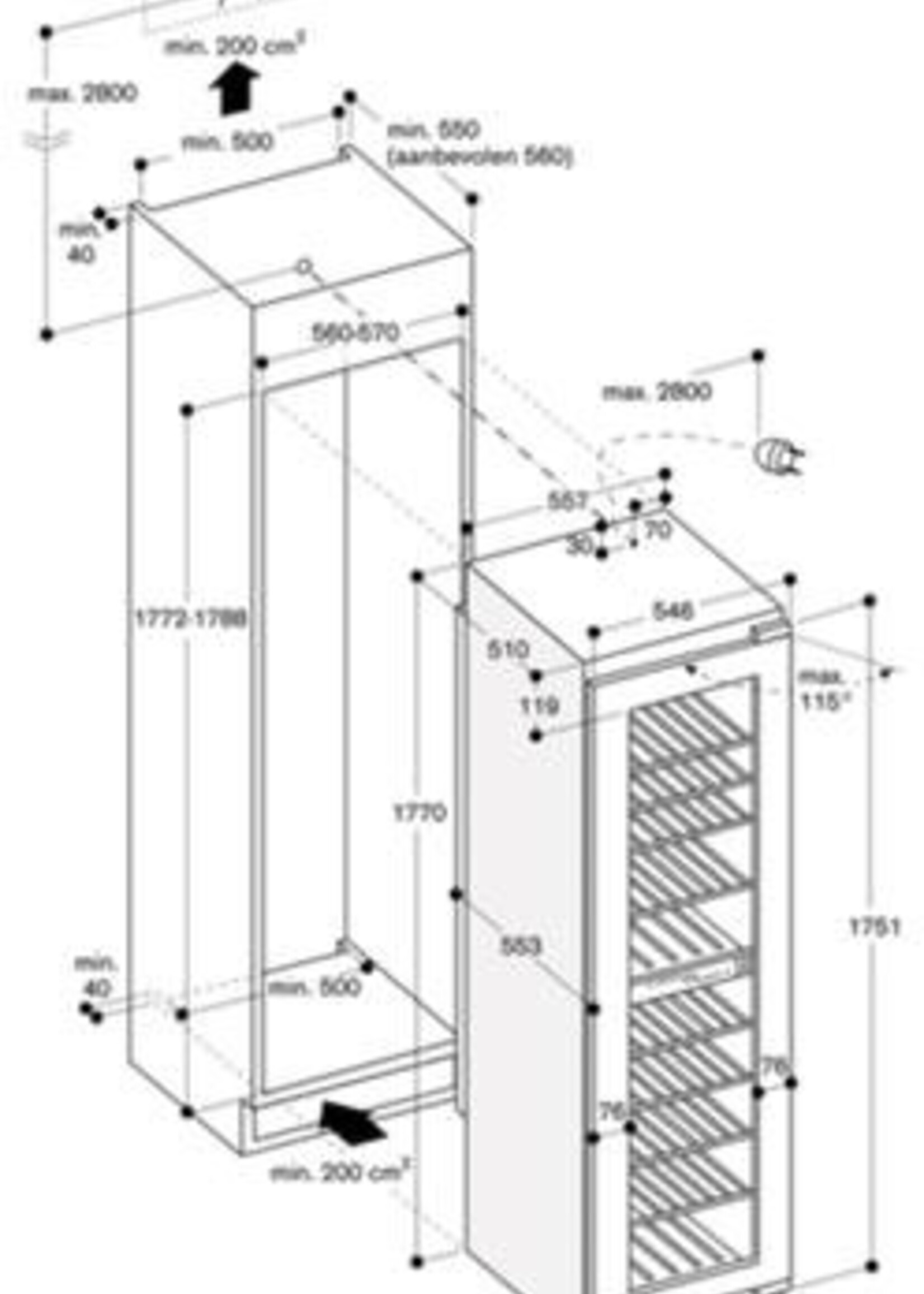 Gaggenau RW282260 200 serie Wijnklimaatkast