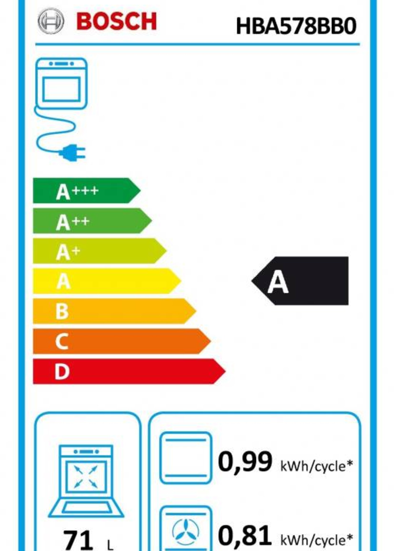 Bosch HBA578BB0 inbouw oven (zwart)