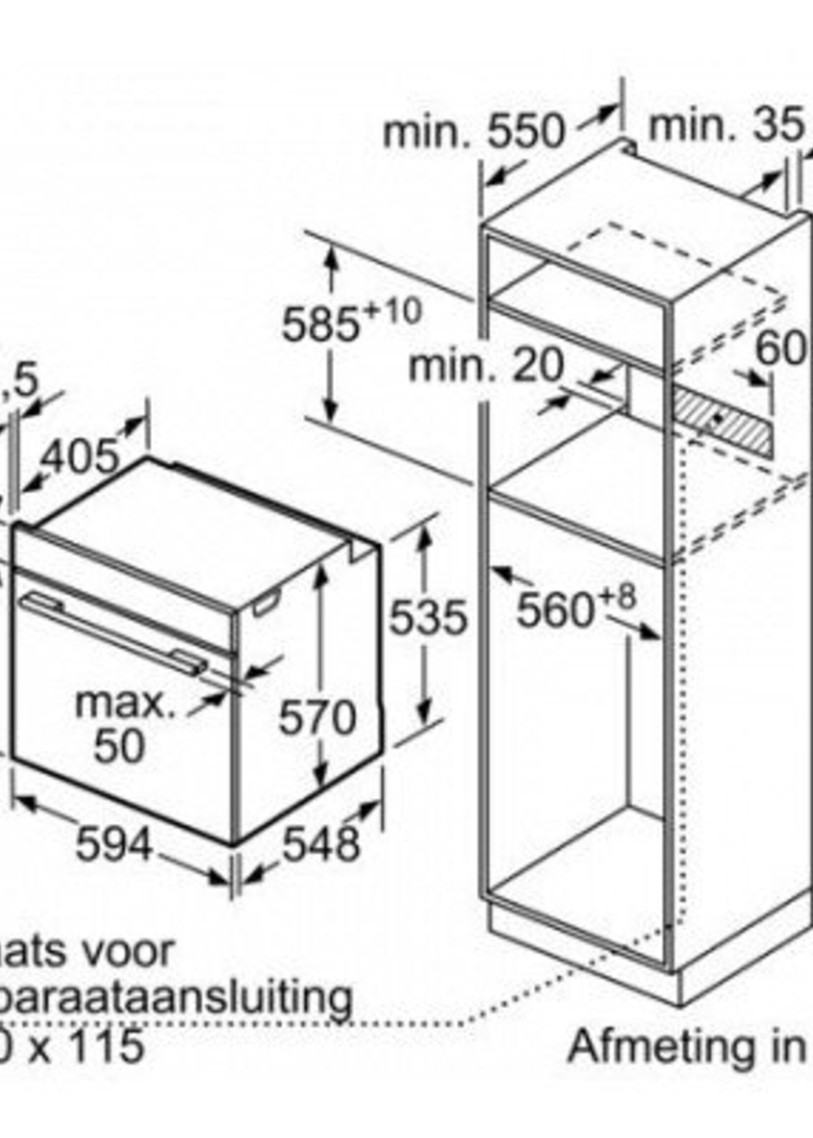 Bosch HBA578BB0 inbouw oven (zwart)