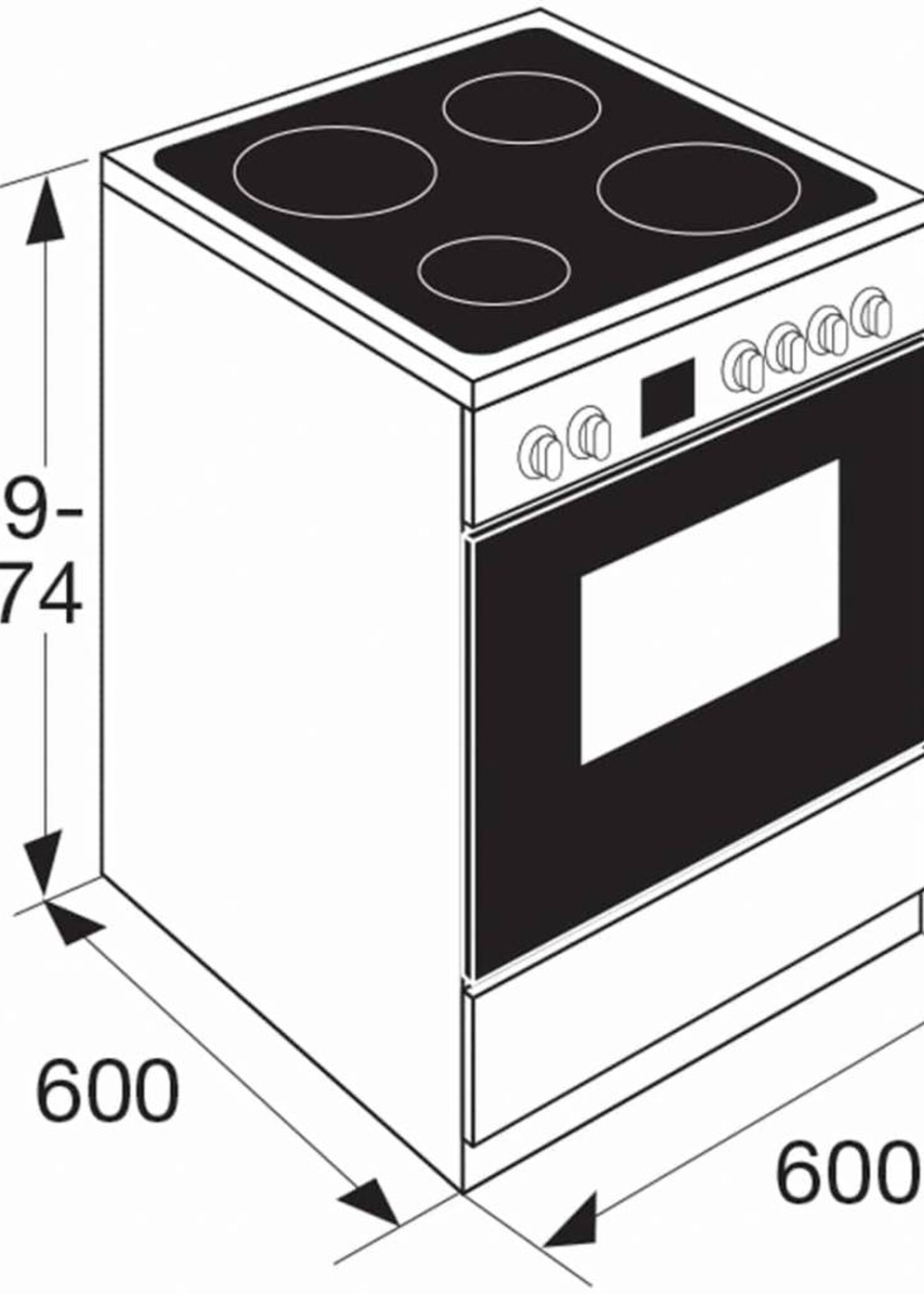 Etna FIV760WIT inductie fornuis