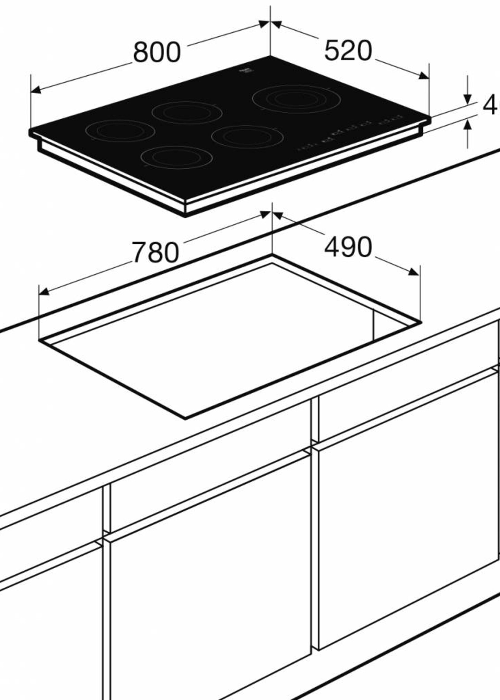 Pelgrim IDK785ONY inductie kookplaat 80cm
