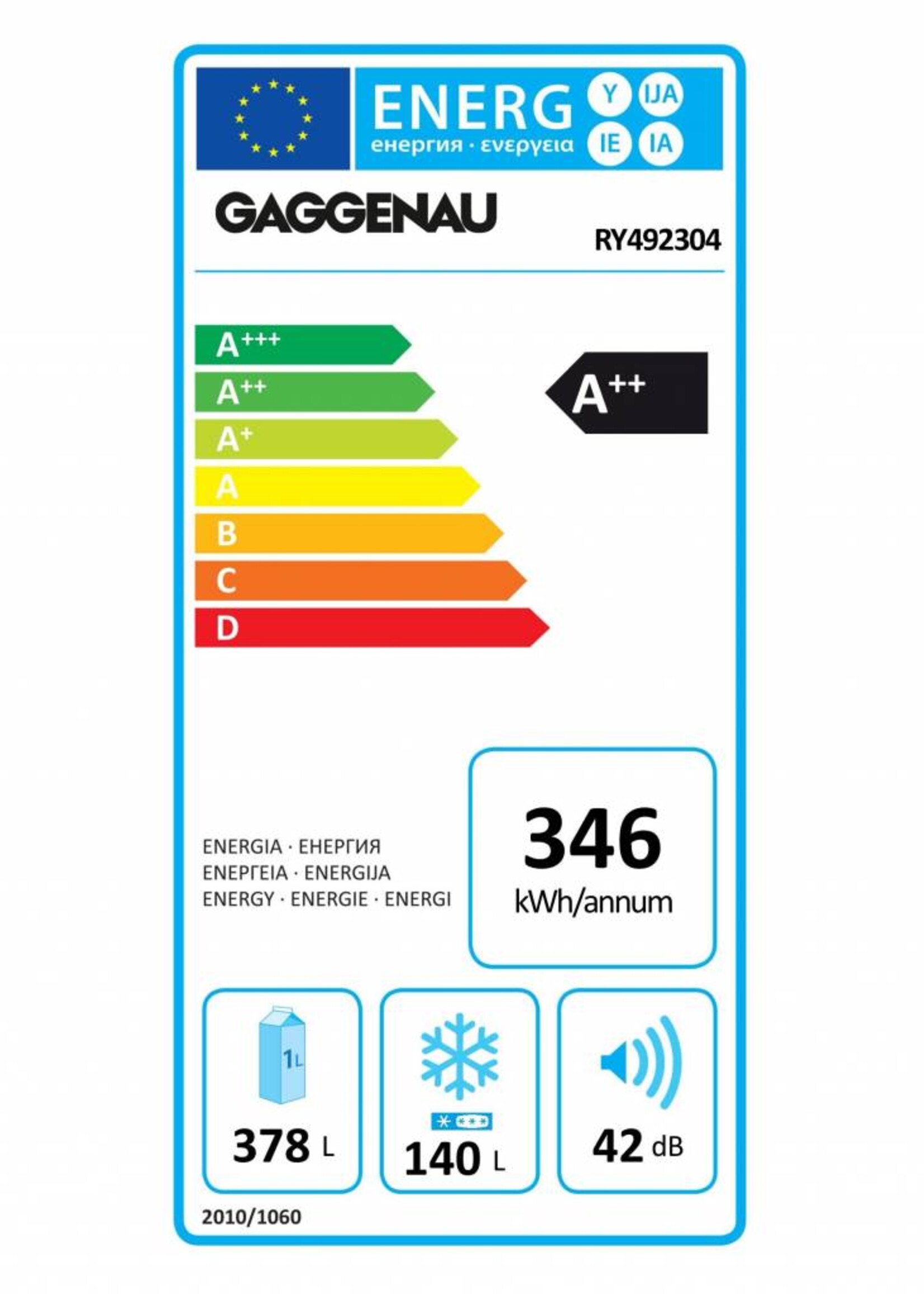 Gaggenau RY492304 400 serie Side By Side Koelkast