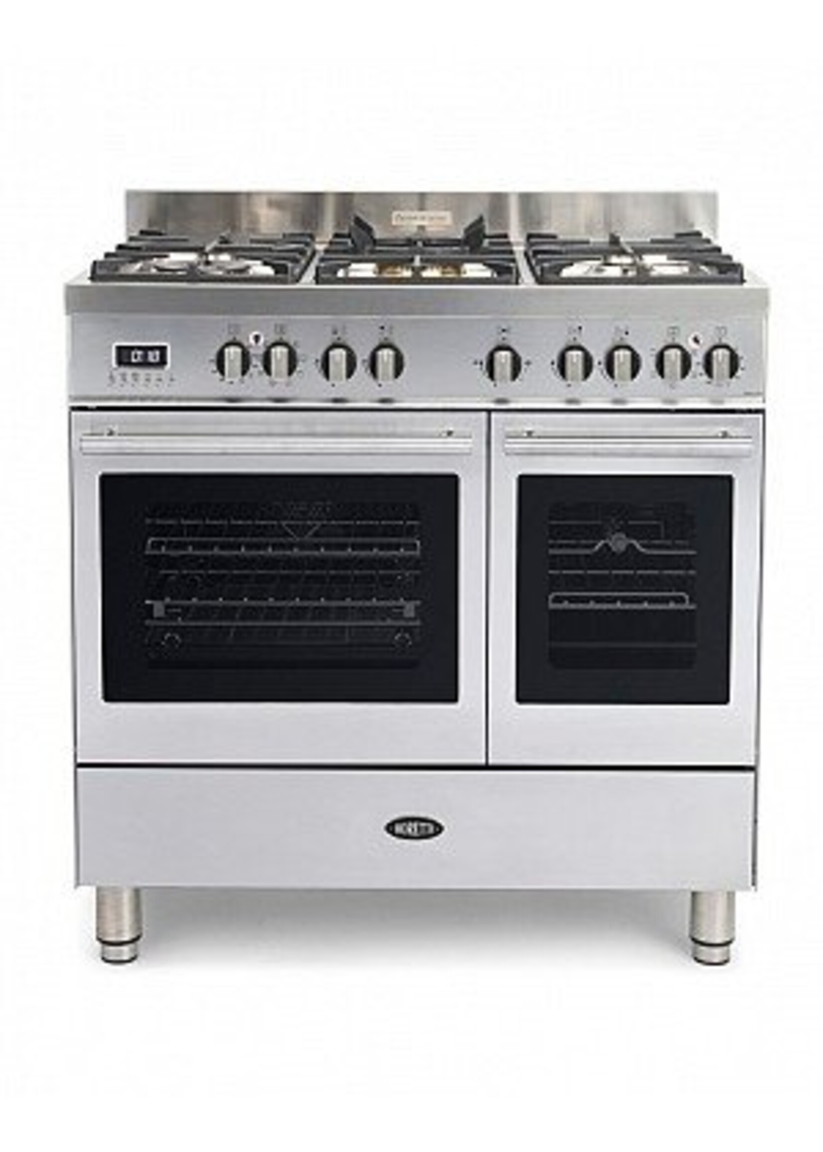 Boretti MFBG902IX/2  Milano fornuis rvs - 90 cm