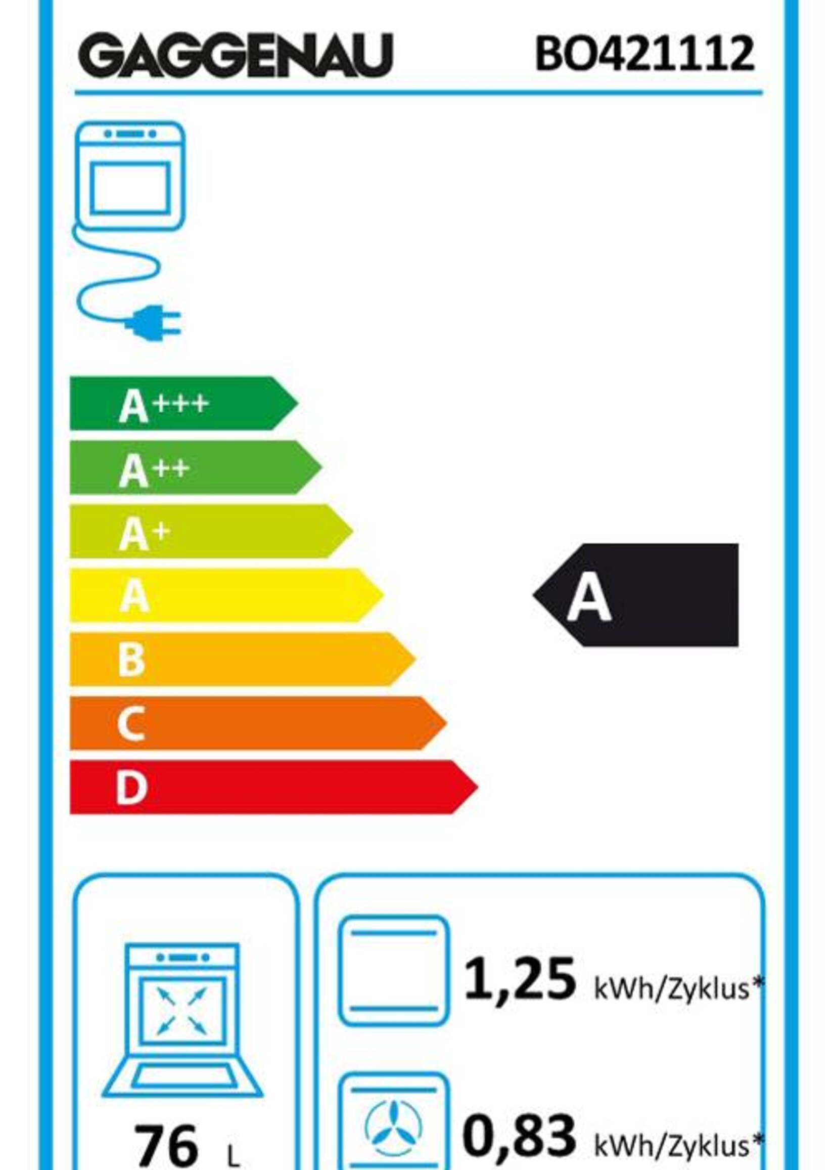 Gaggenau BO421112 400 serie solo oven