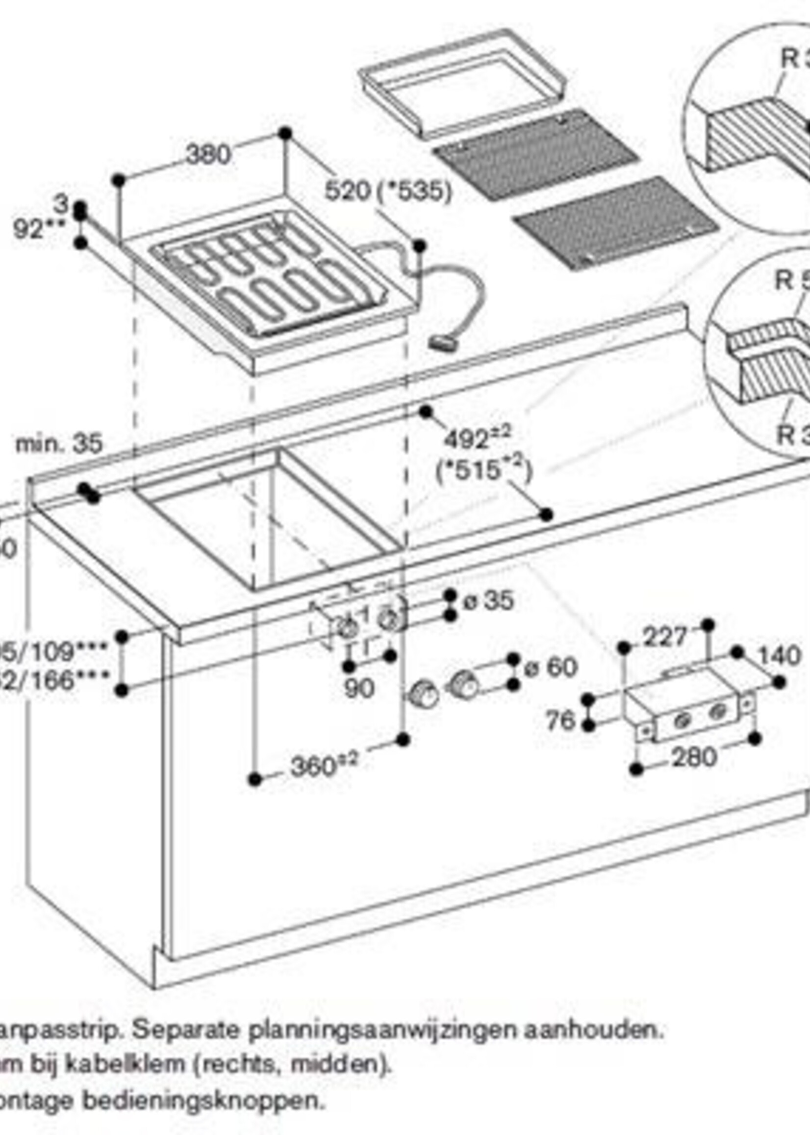 Gaggenau VR414110 400 serie elektrische grill