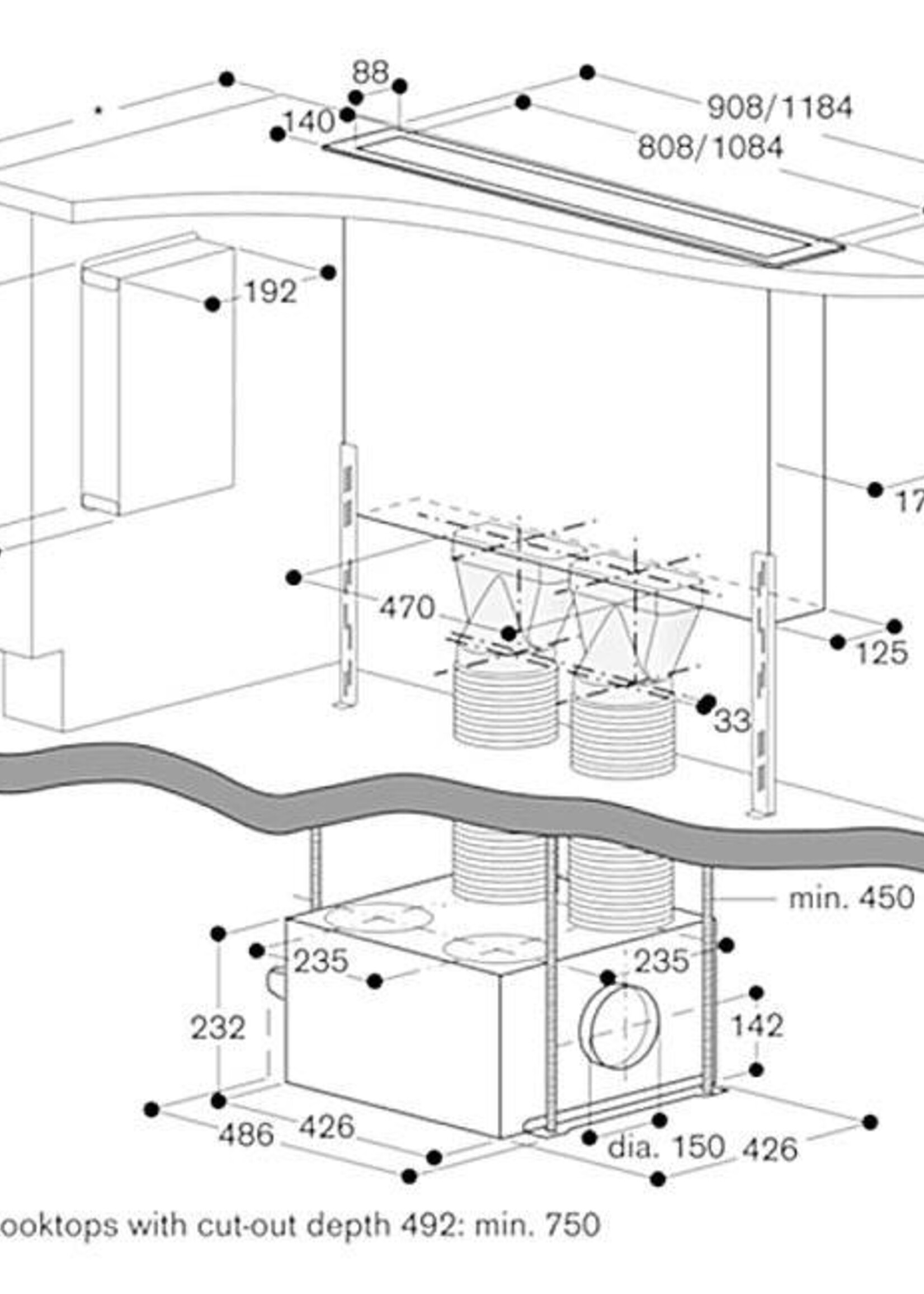 Gaggenau AL400191 randafzuigsysteem rvs
