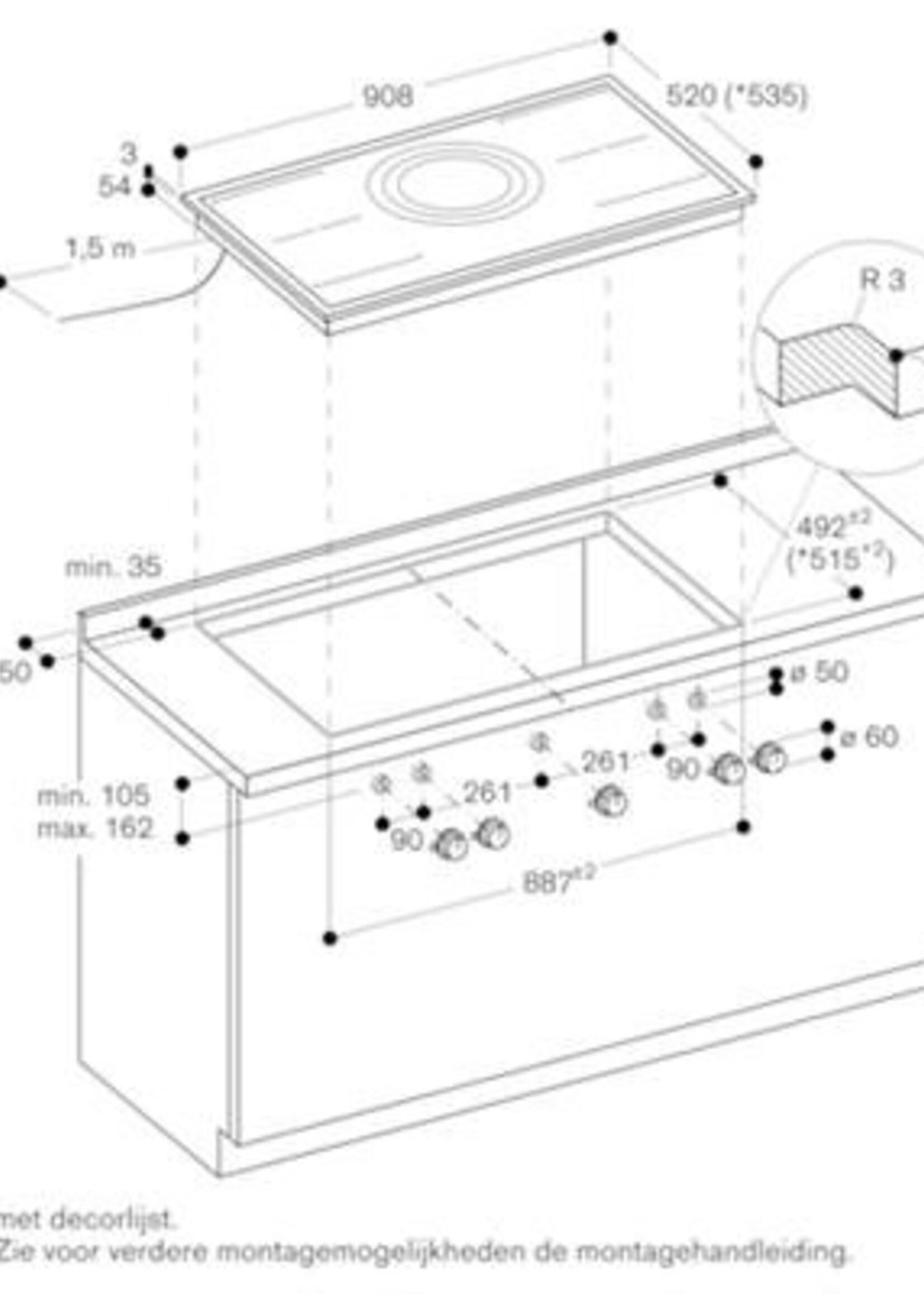 Gaggenau VI492111 Flexinductie kookplaat - 400 serie - 90 cm
