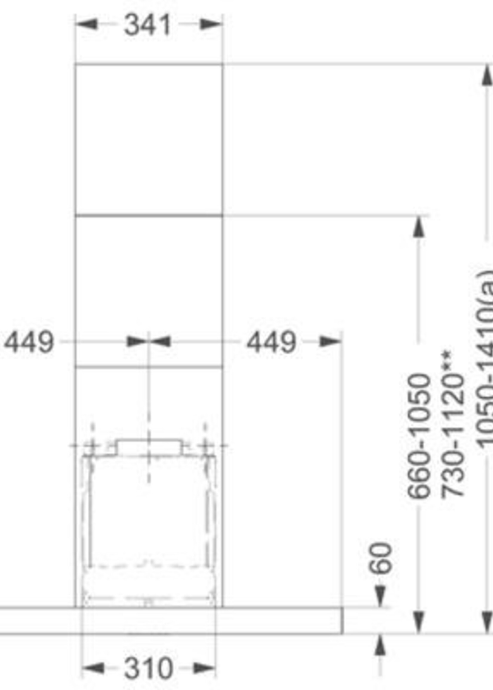 Novy 7602 wandschouw (zwart)