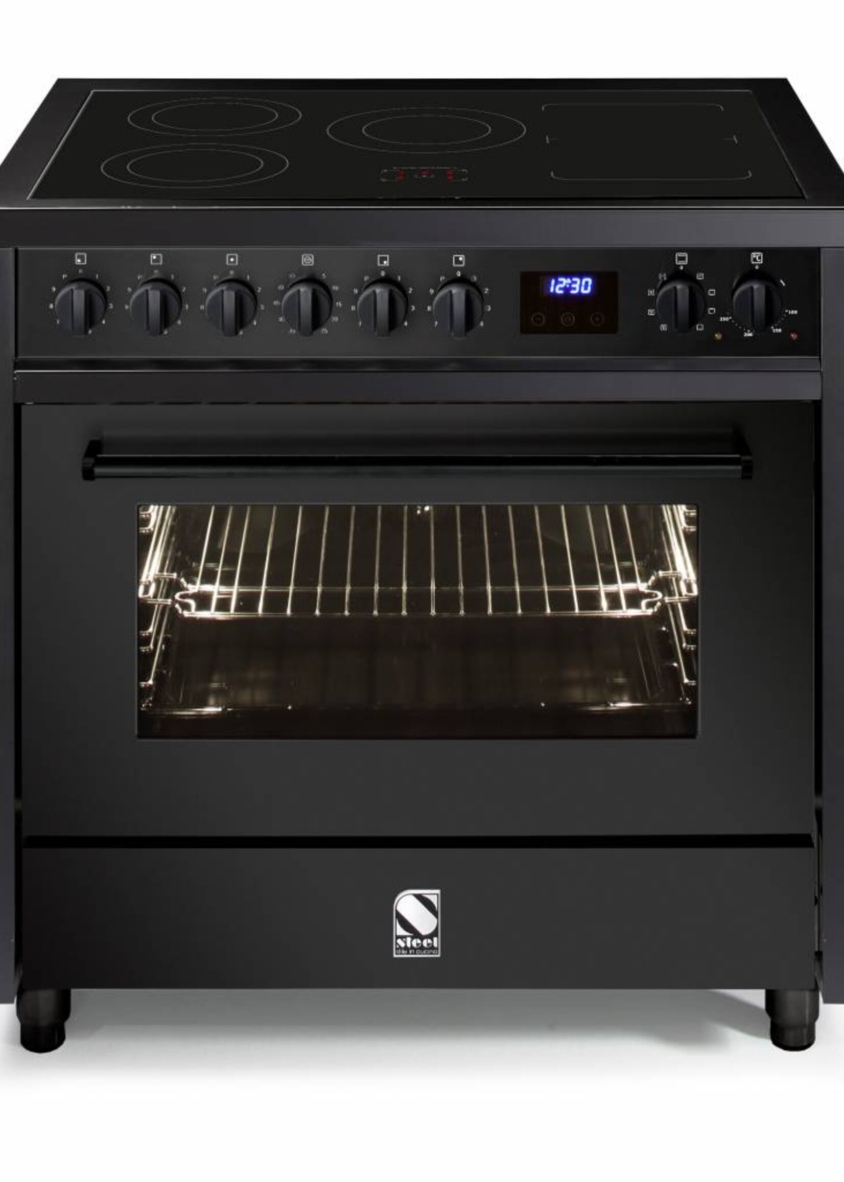 Steel E9F-5FI NF inductie fornuis zwart
